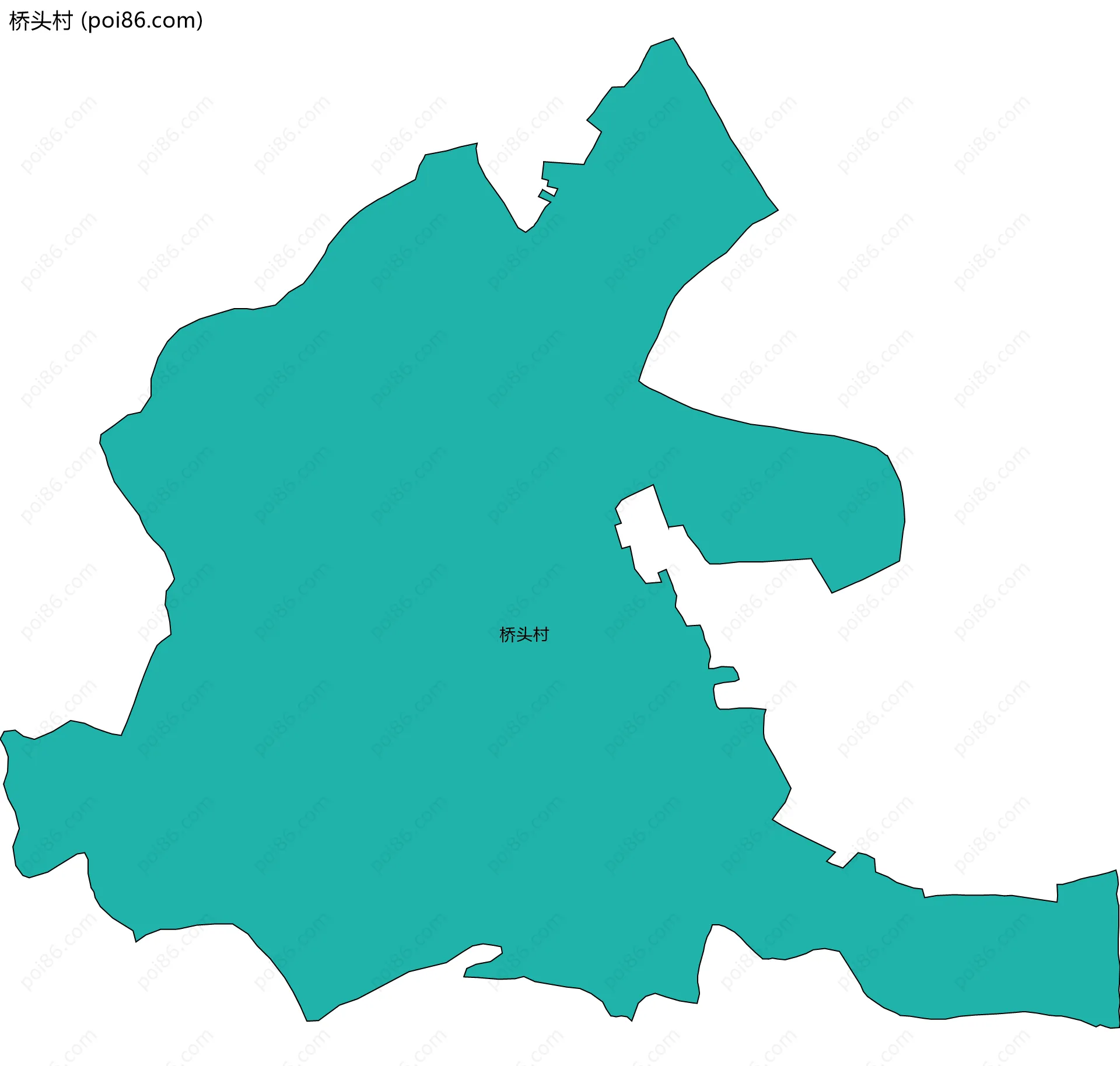 桥头村边界地图