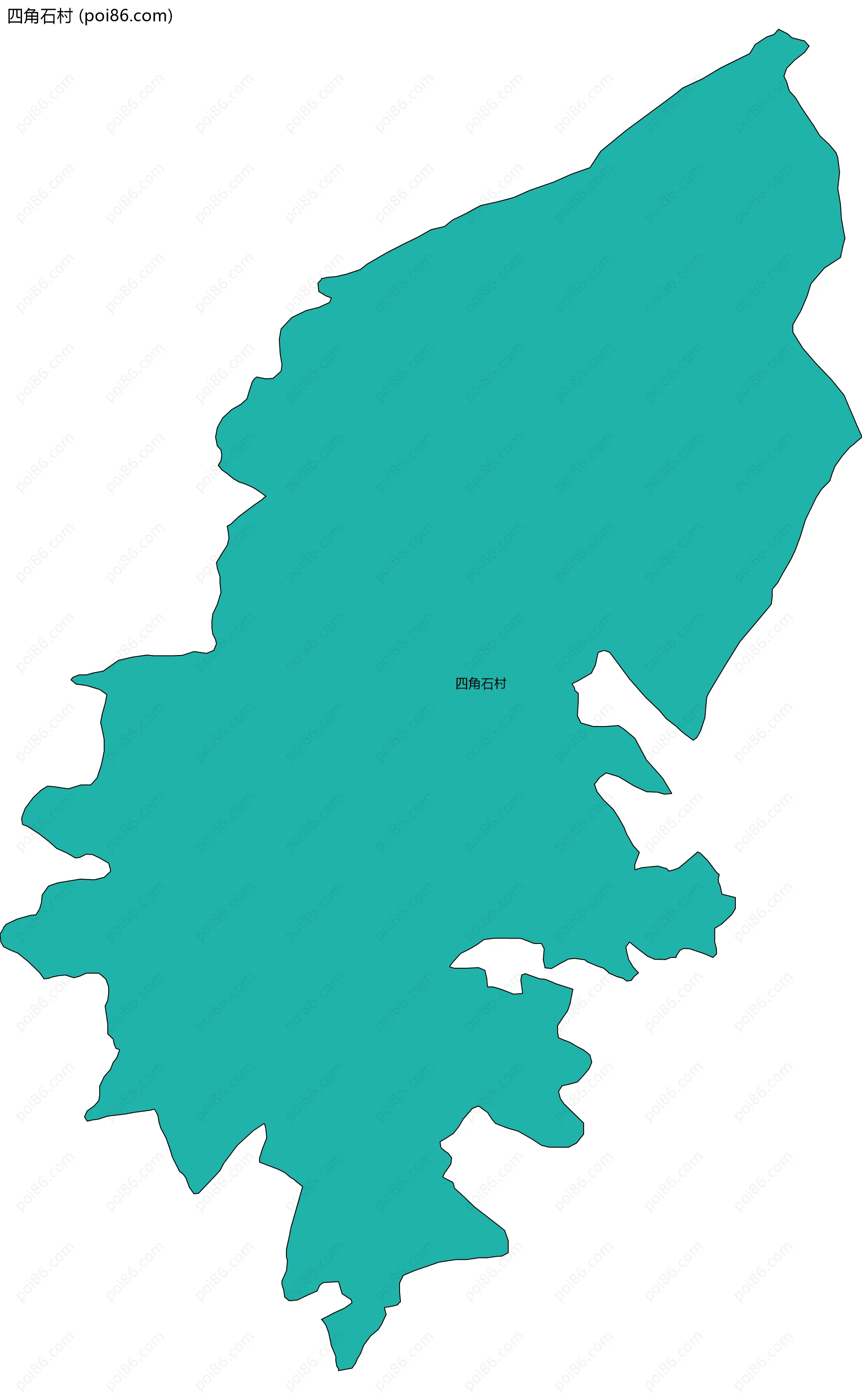 四角石村边界地图