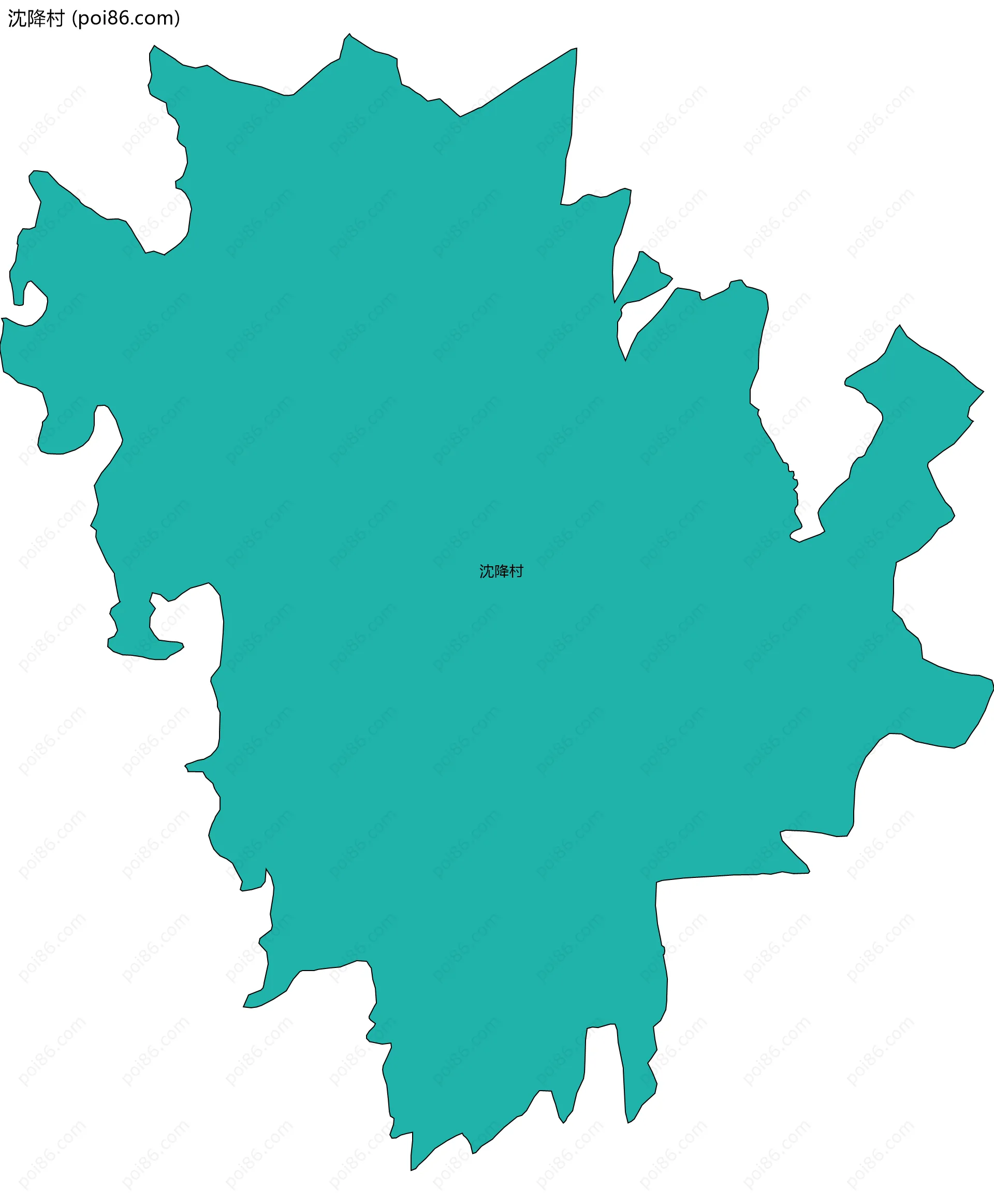 沈降村边界地图