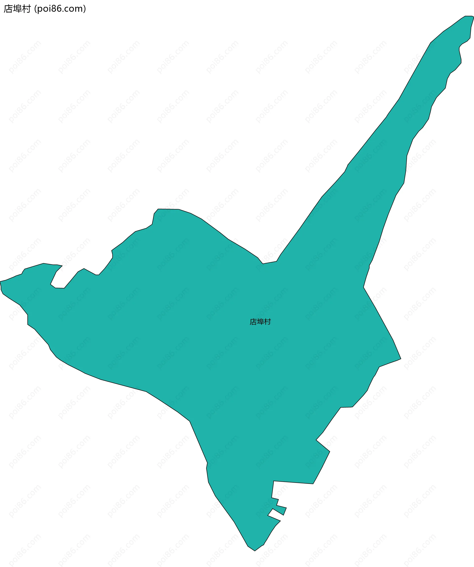 店埠村边界地图