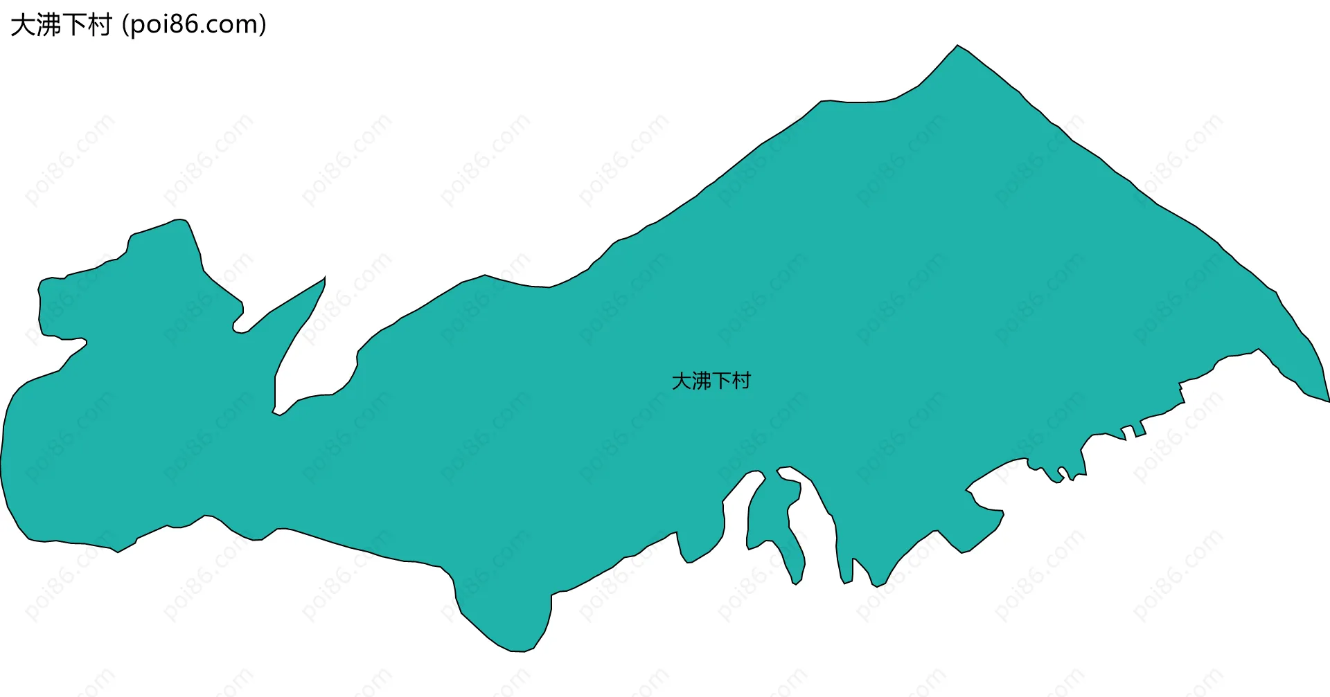 大沸下村边界地图