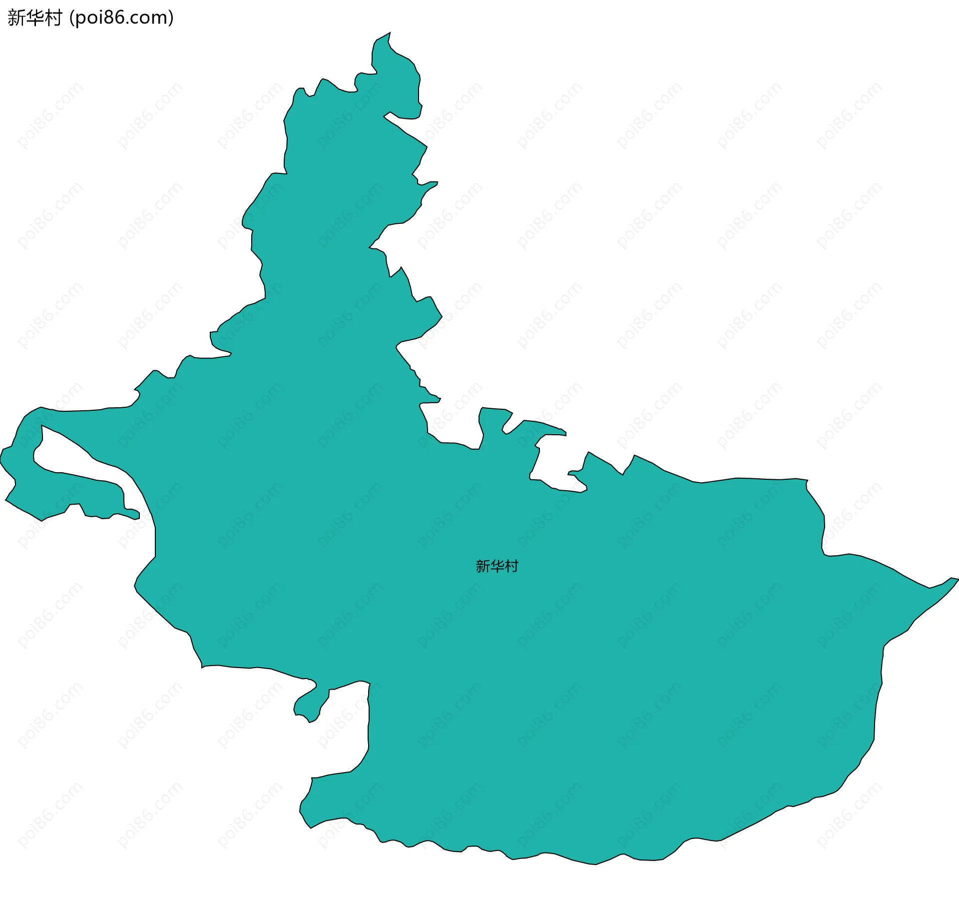 新华村边界地图