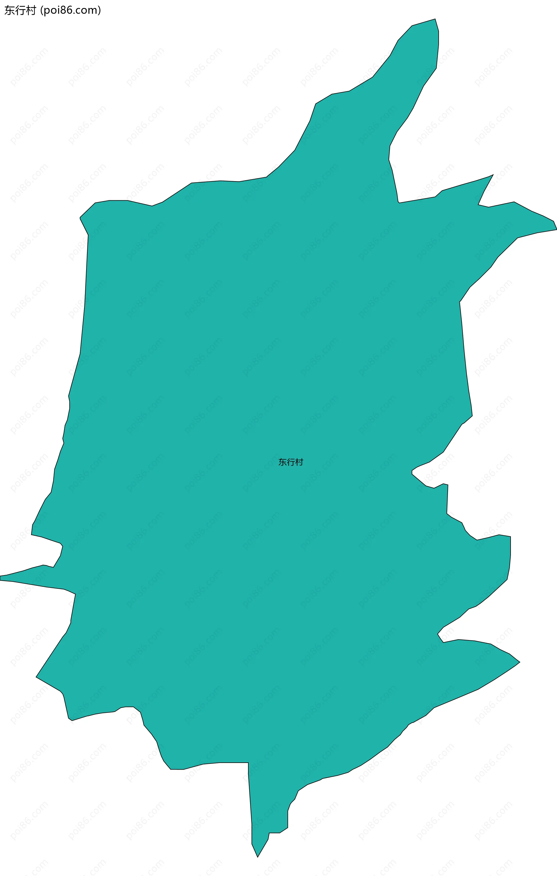 东行村边界地图