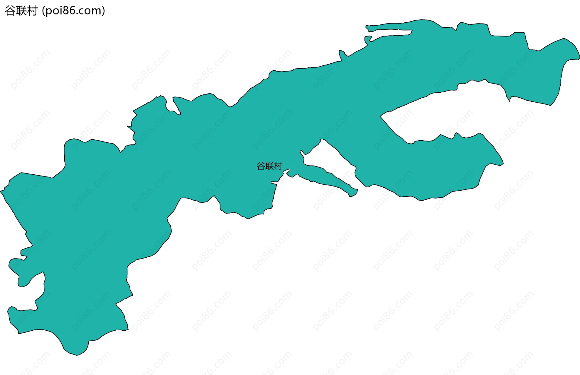 谷联村边界地图