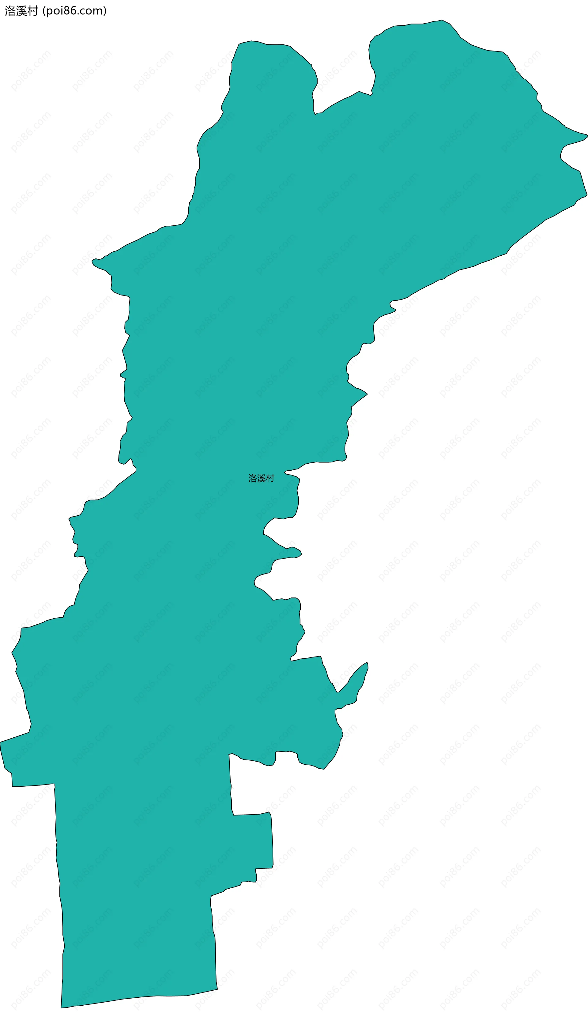 洛溪村边界地图