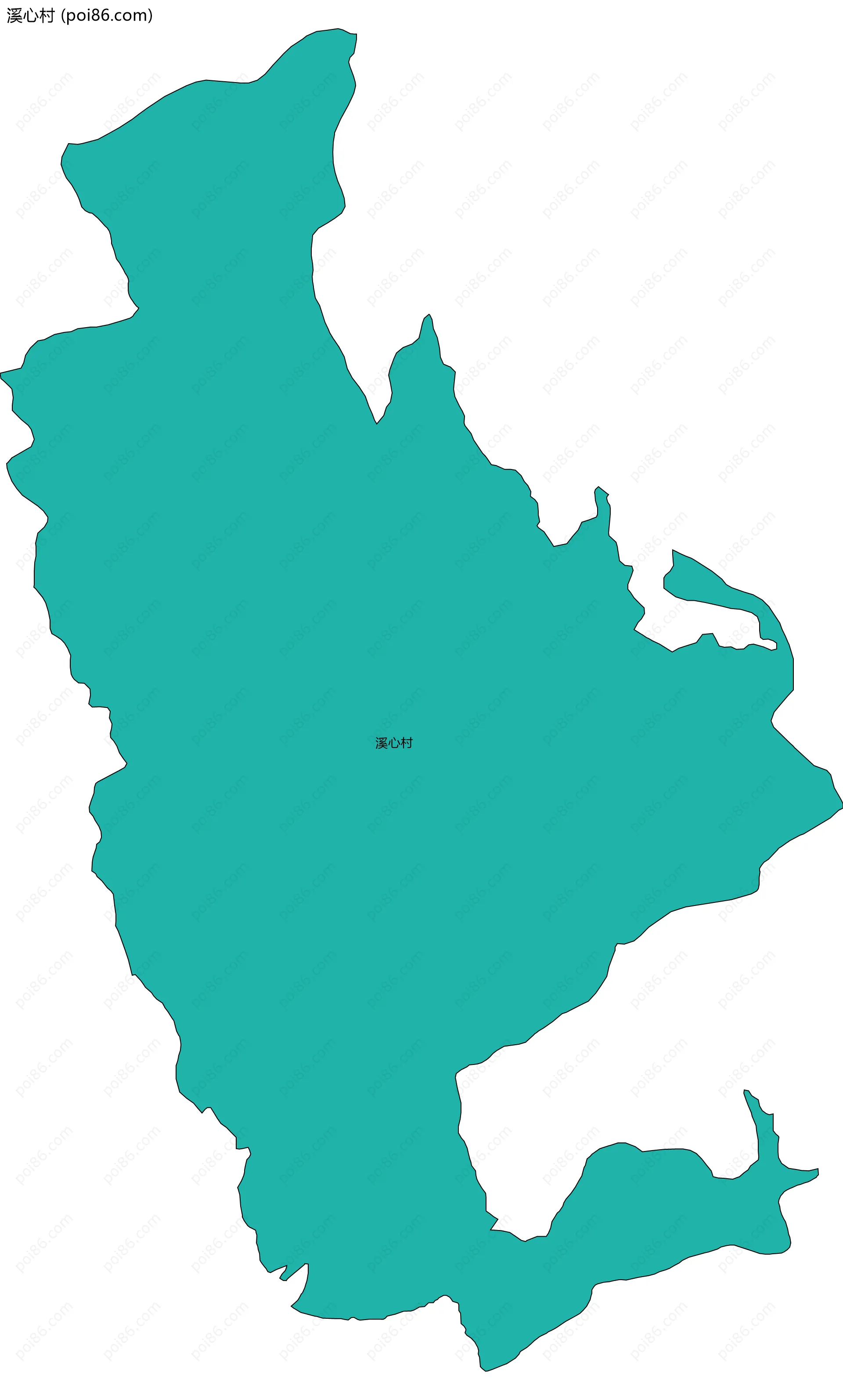 溪心村边界地图