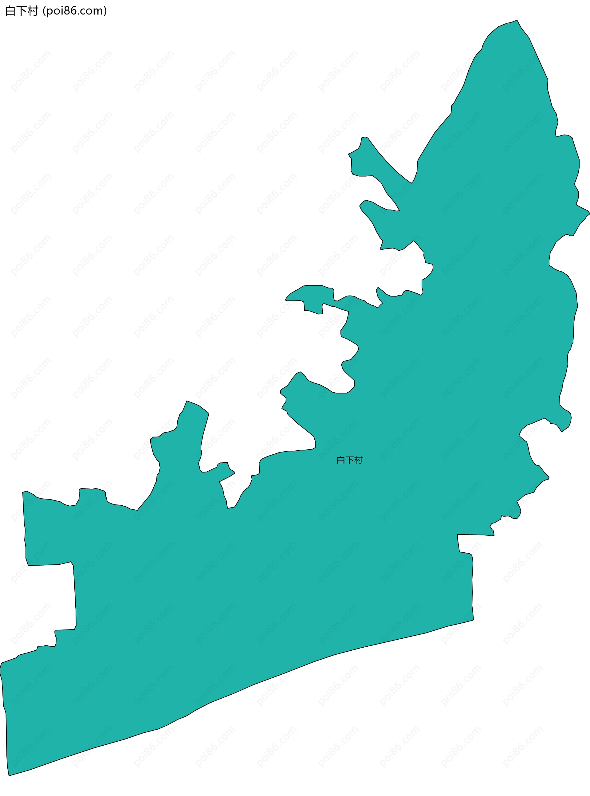 白下村边界地图