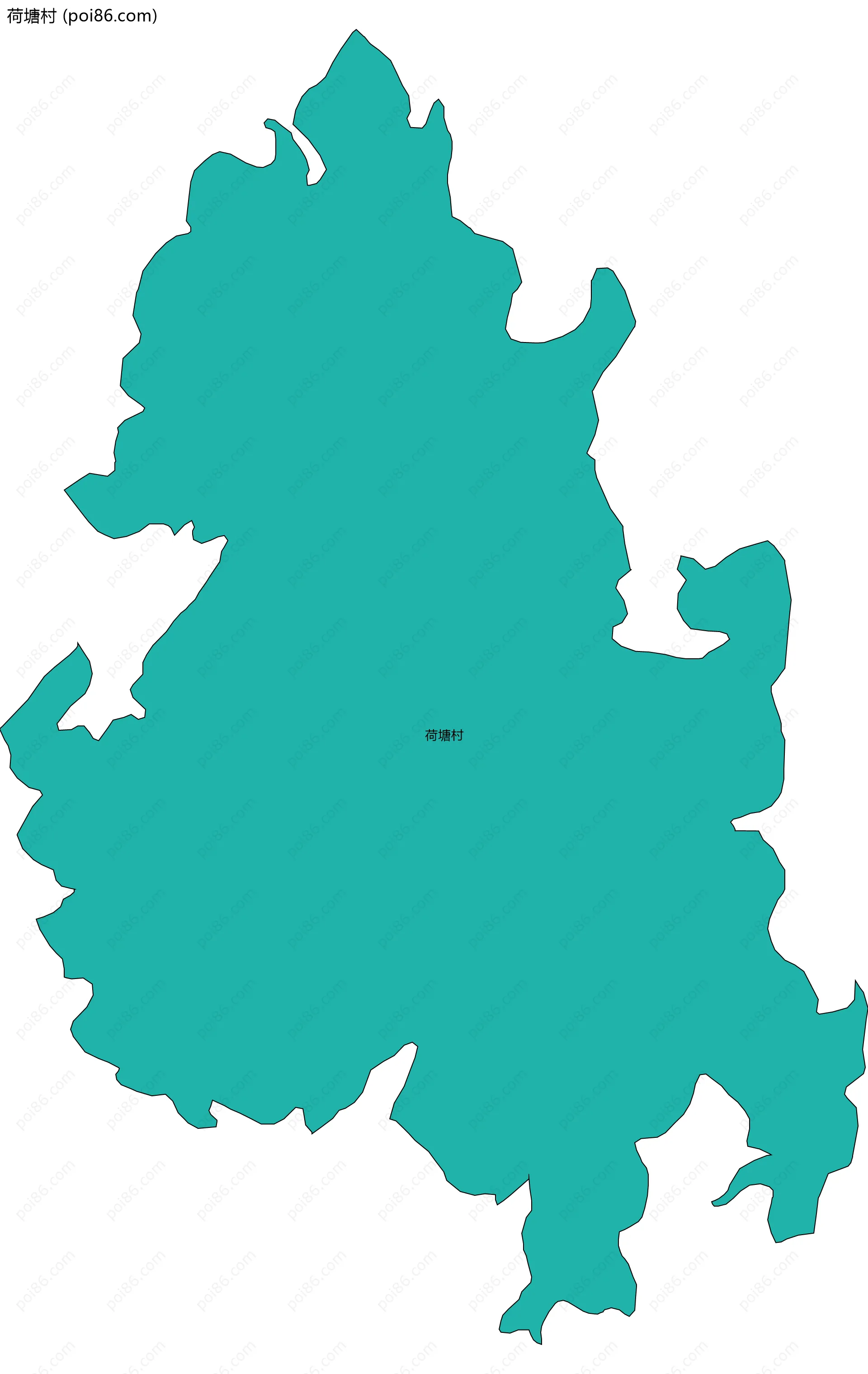 荷塘村边界地图