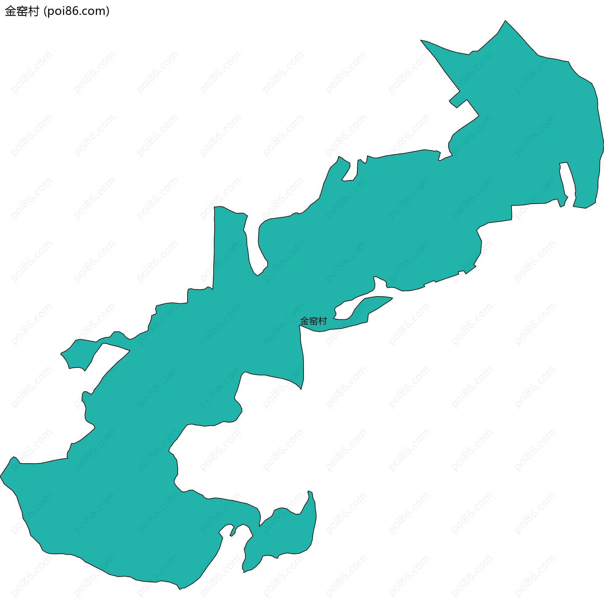 金窑村边界地图