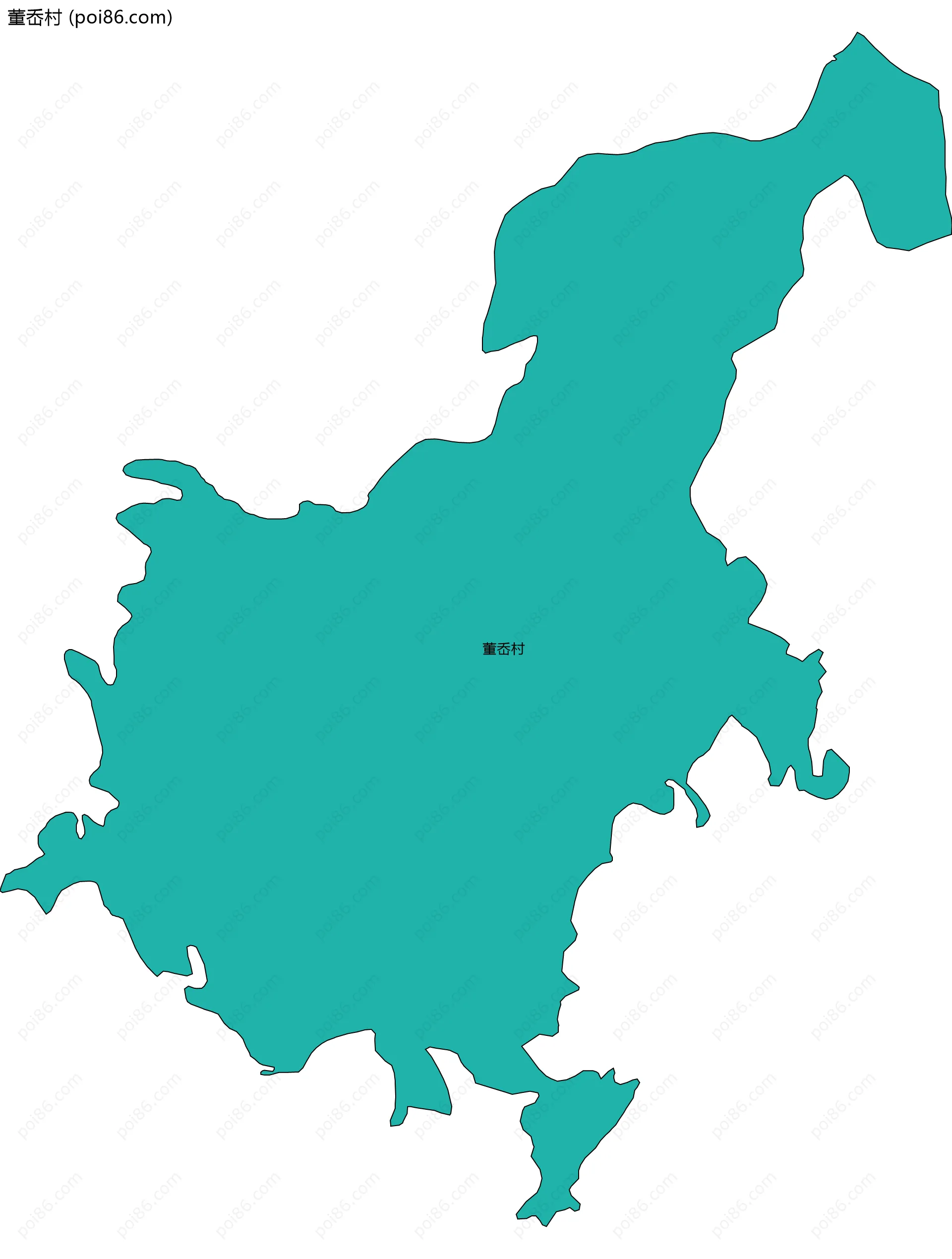 董岙村边界地图