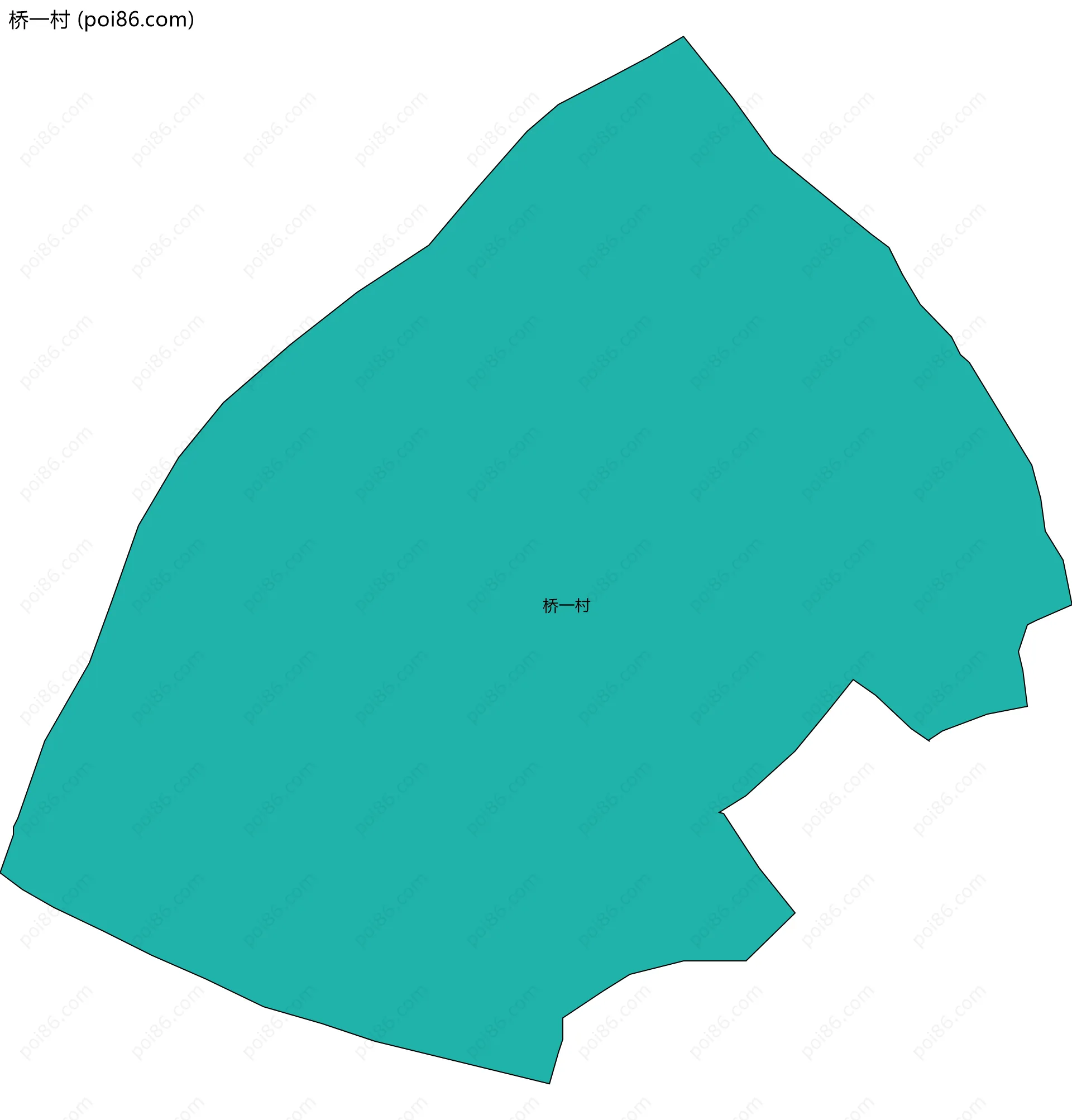 桥一村边界地图