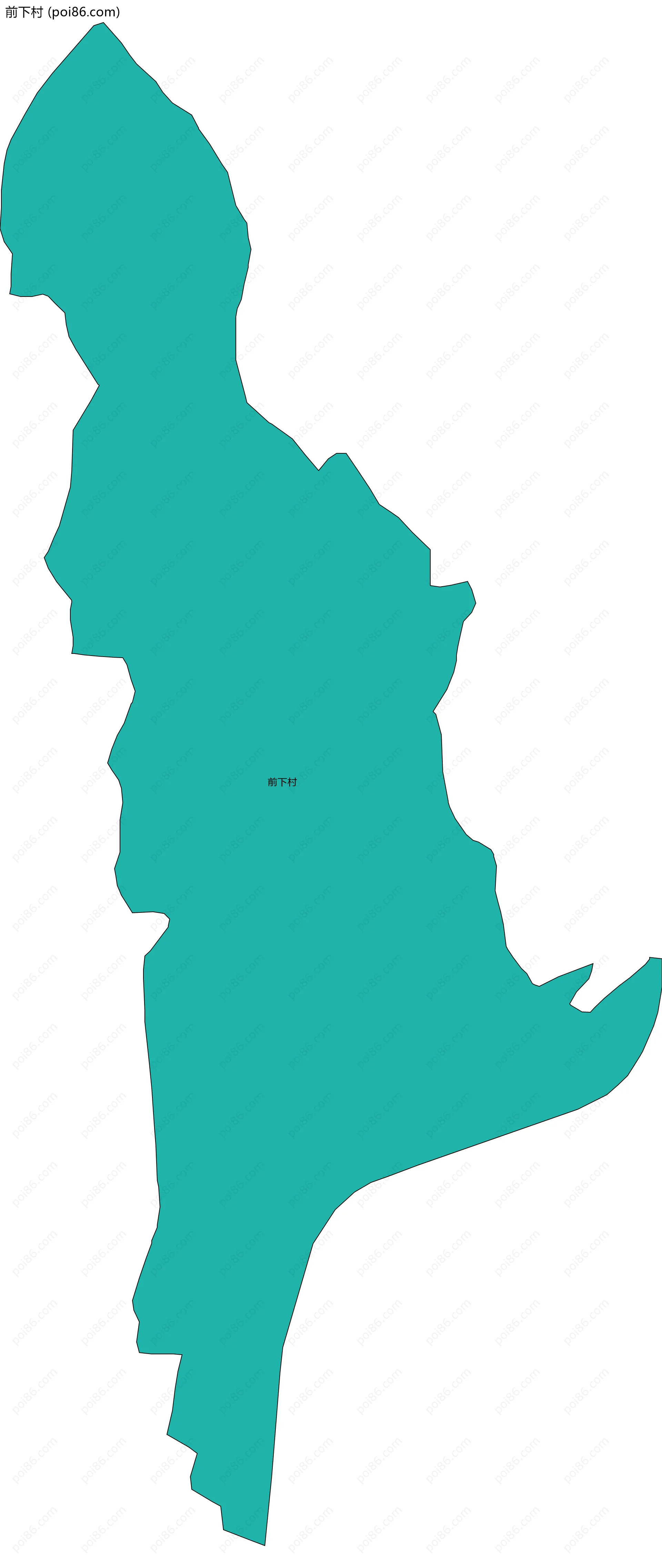 前下村边界地图