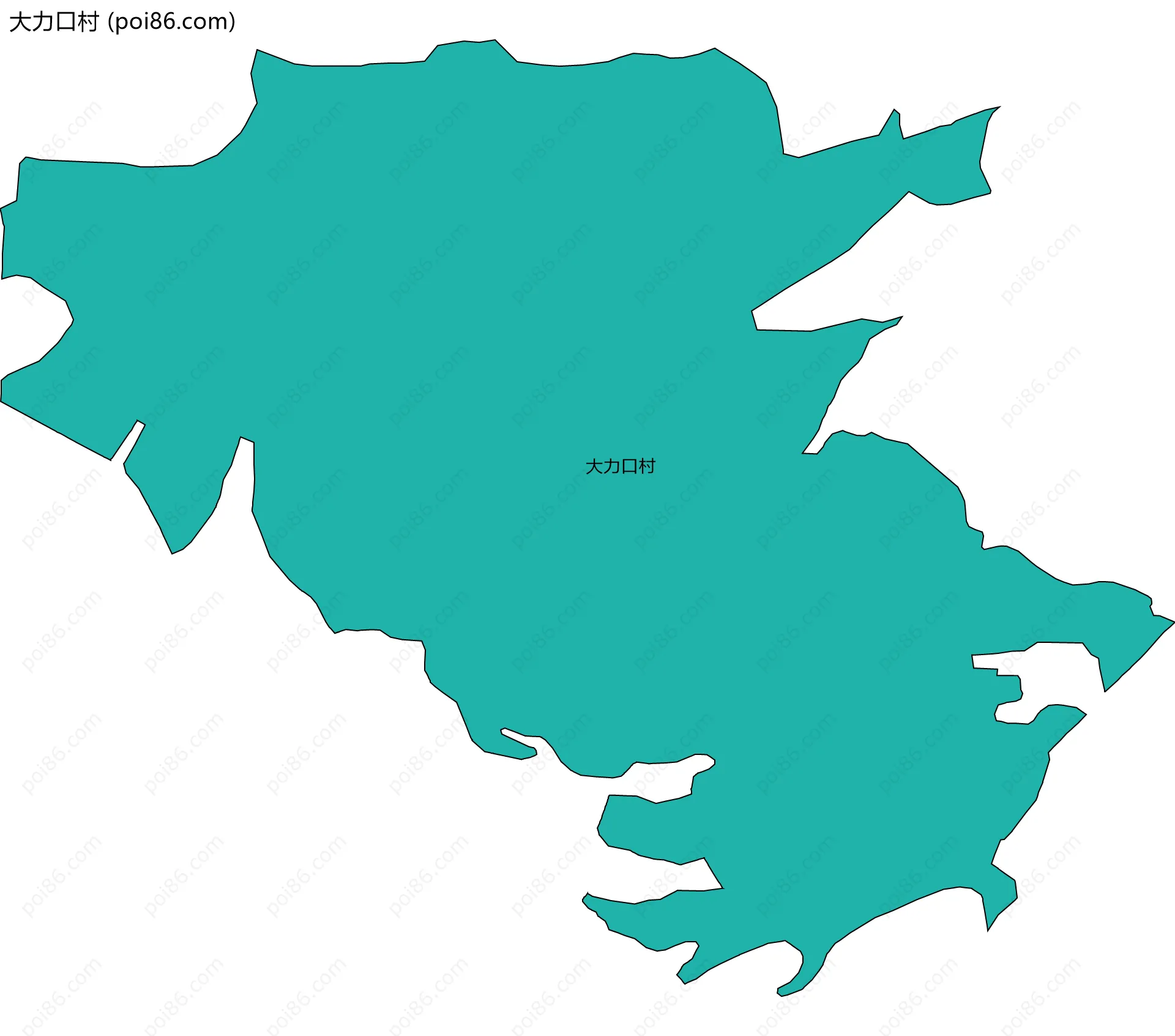 大力口村边界地图