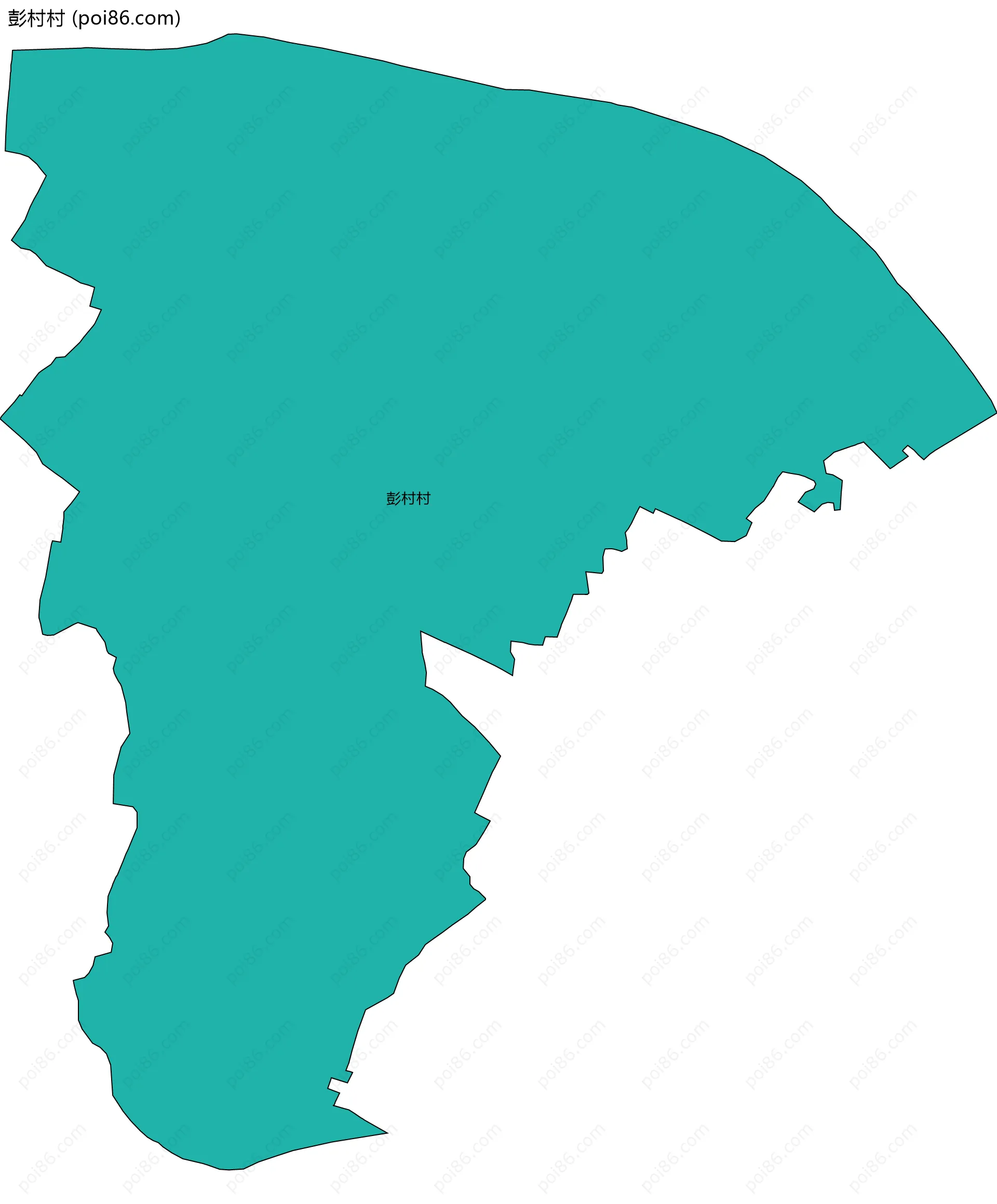 彭村村边界地图