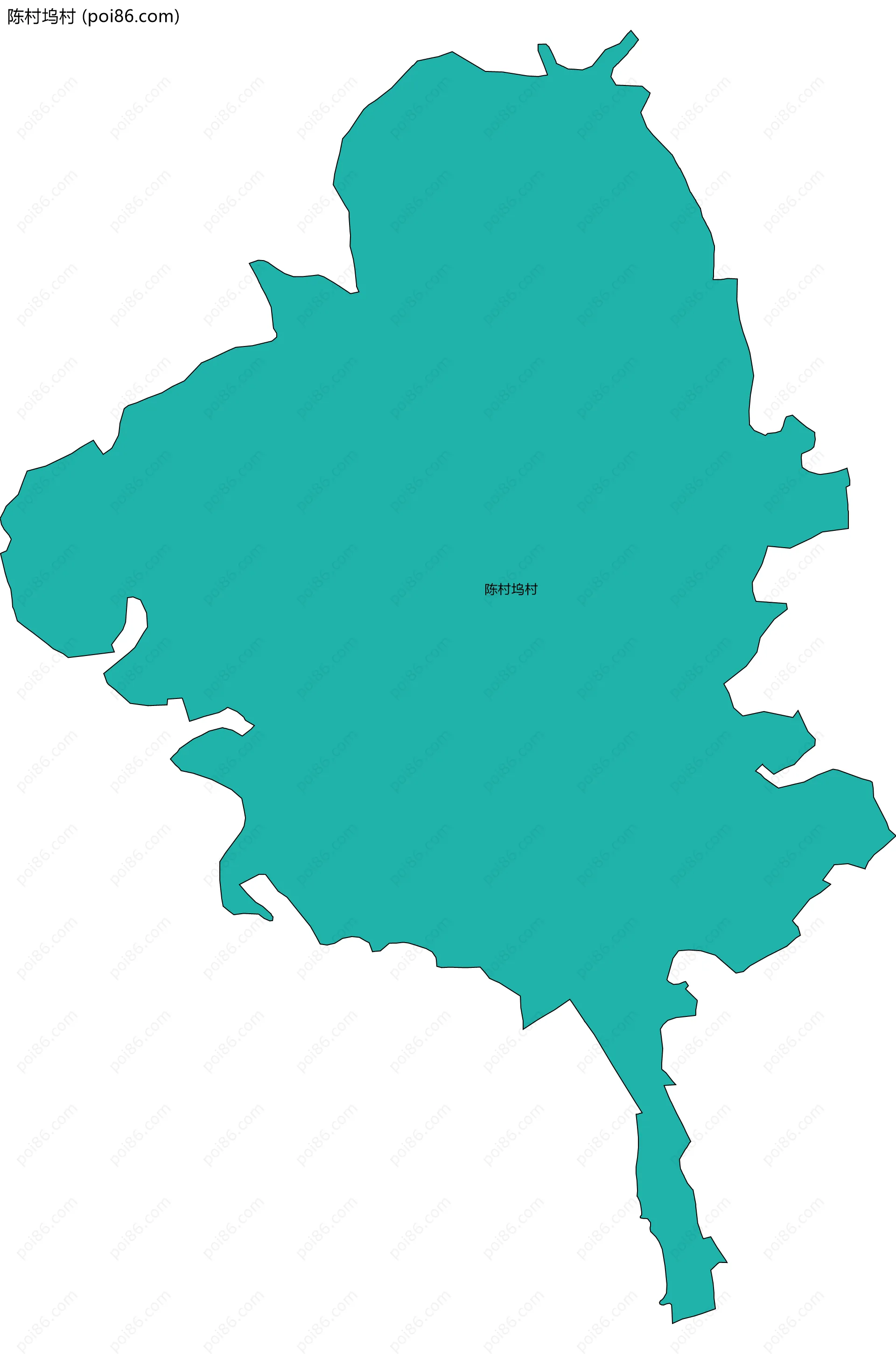 陈村坞村边界地图