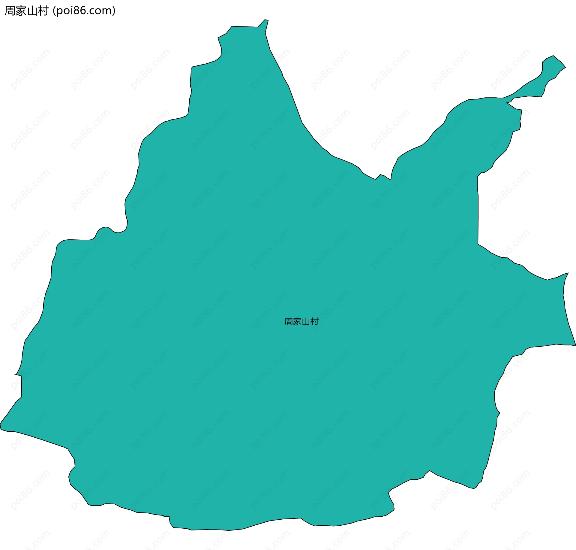 周家山村边界地图