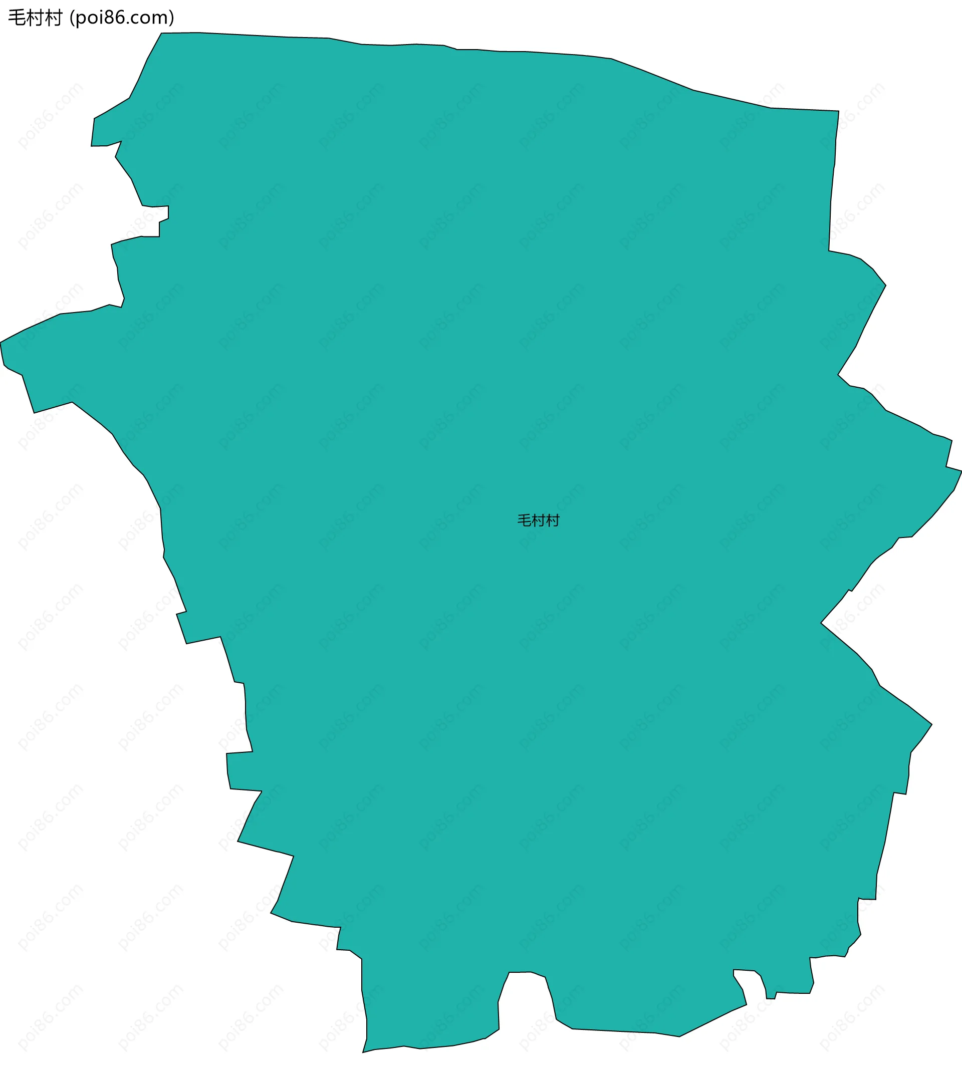 毛村村边界地图