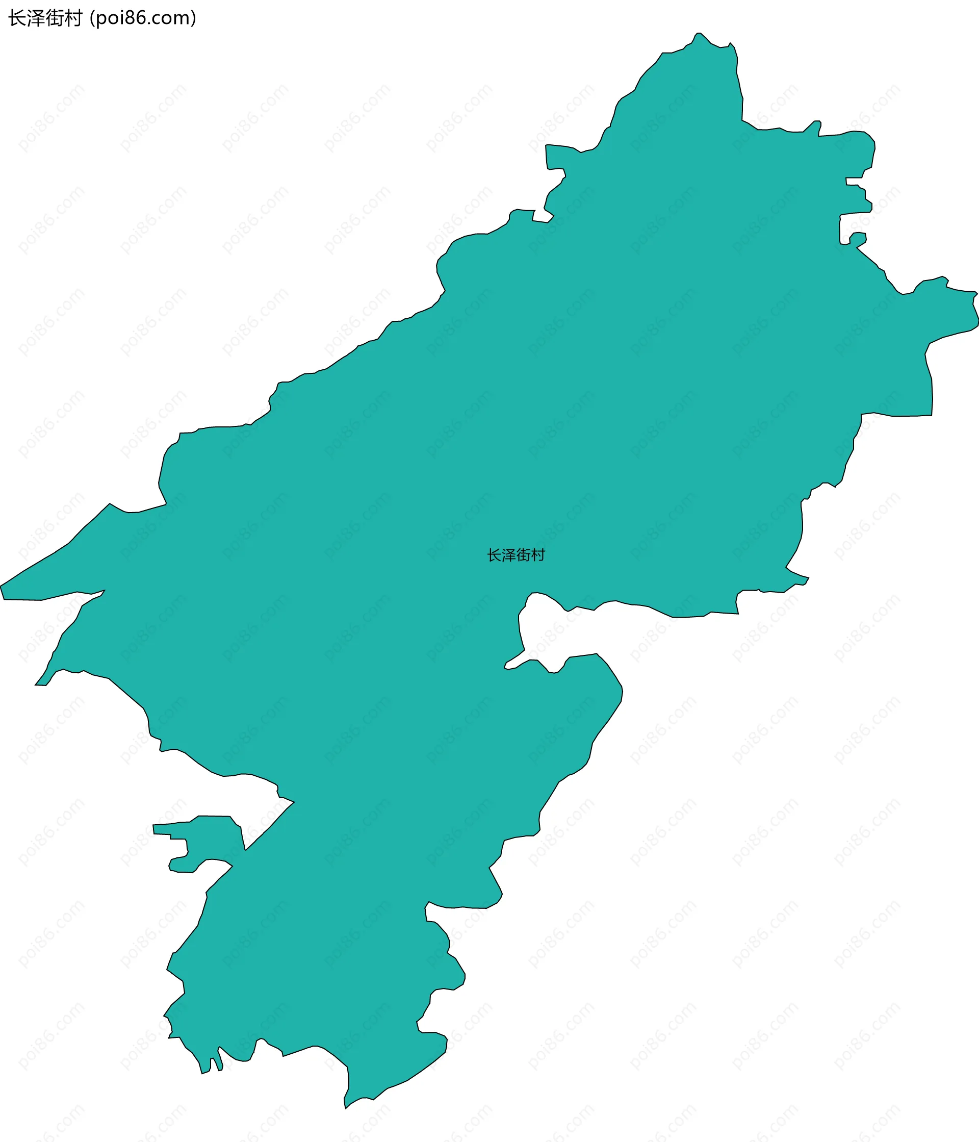 长泽街村边界地图