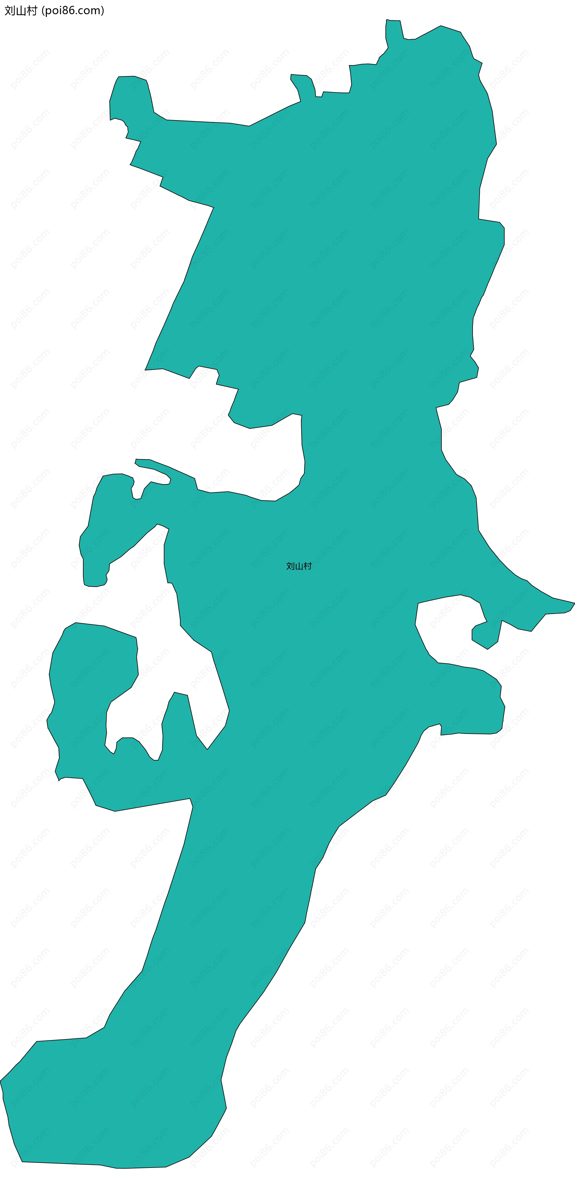 刘山村边界地图