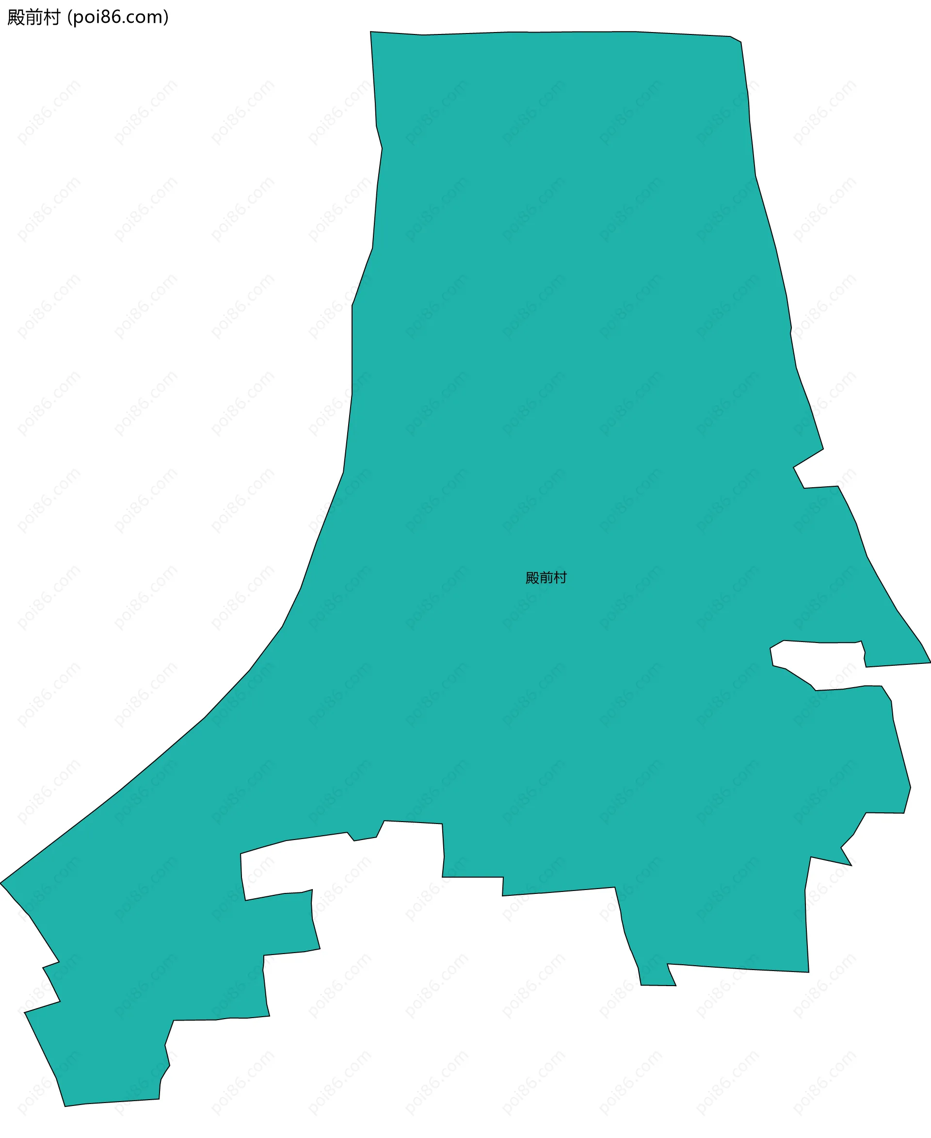 殿前村边界地图