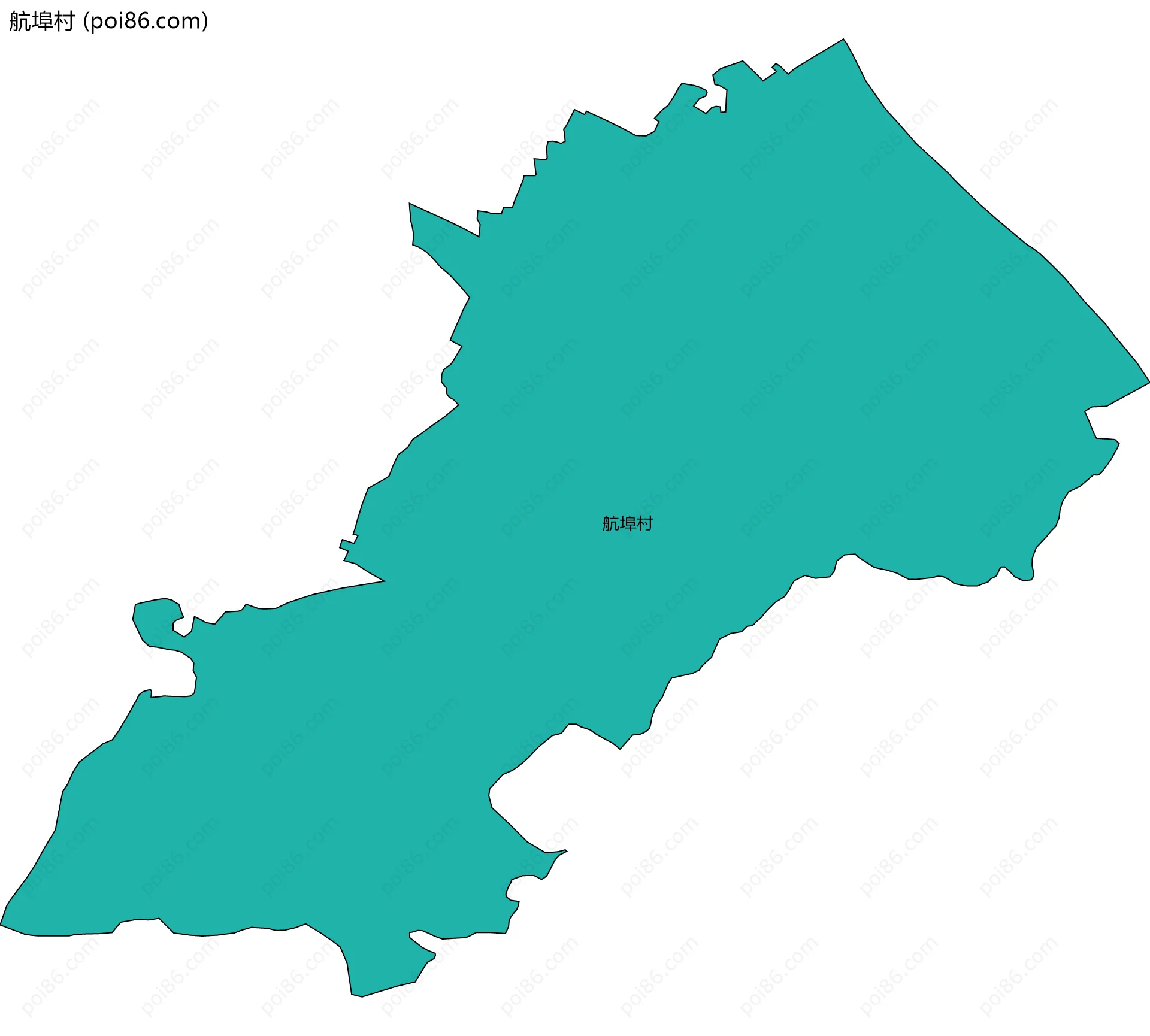 航埠村边界地图