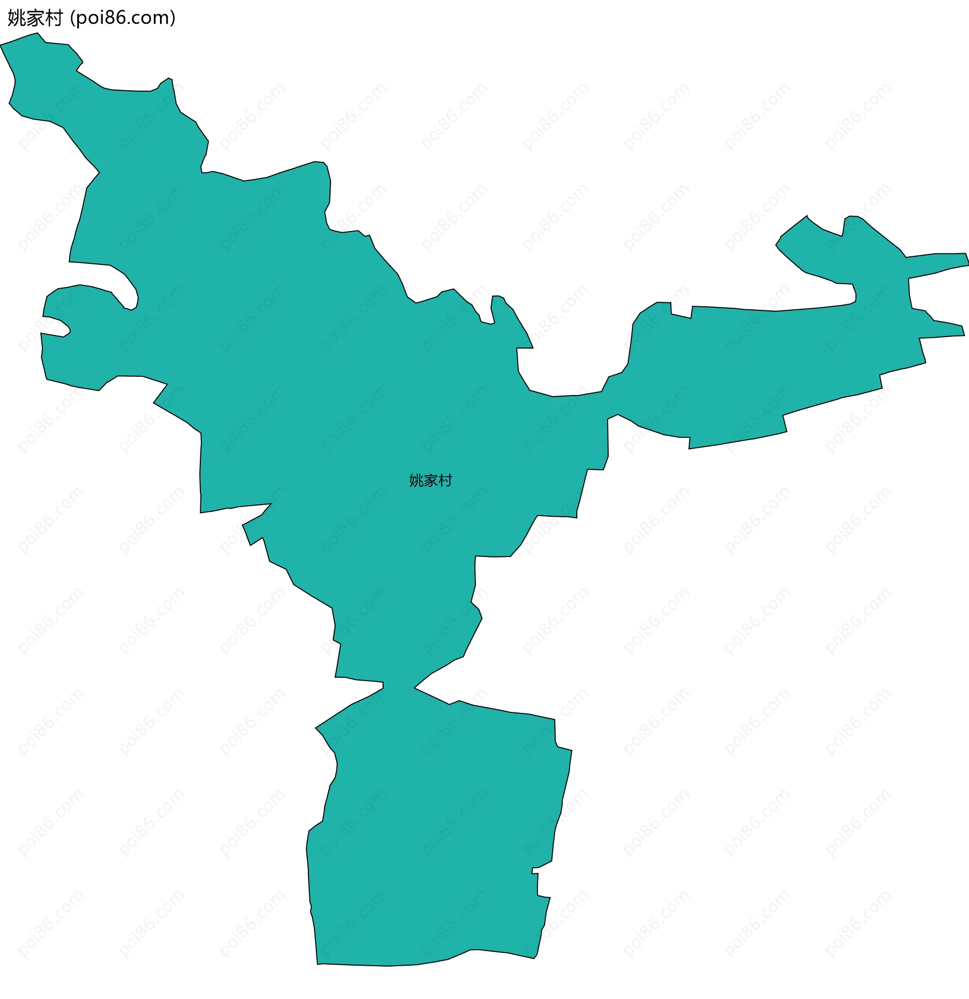 姚家村边界地图