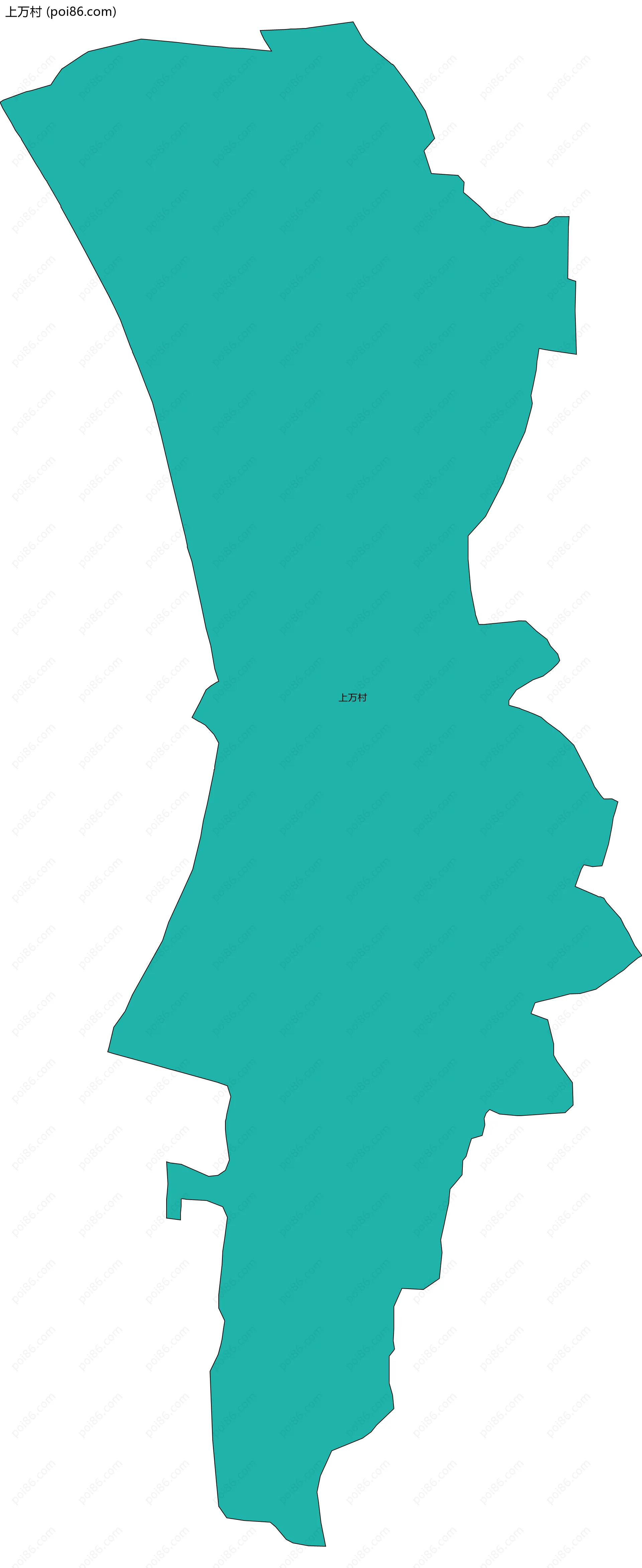 上万村边界地图