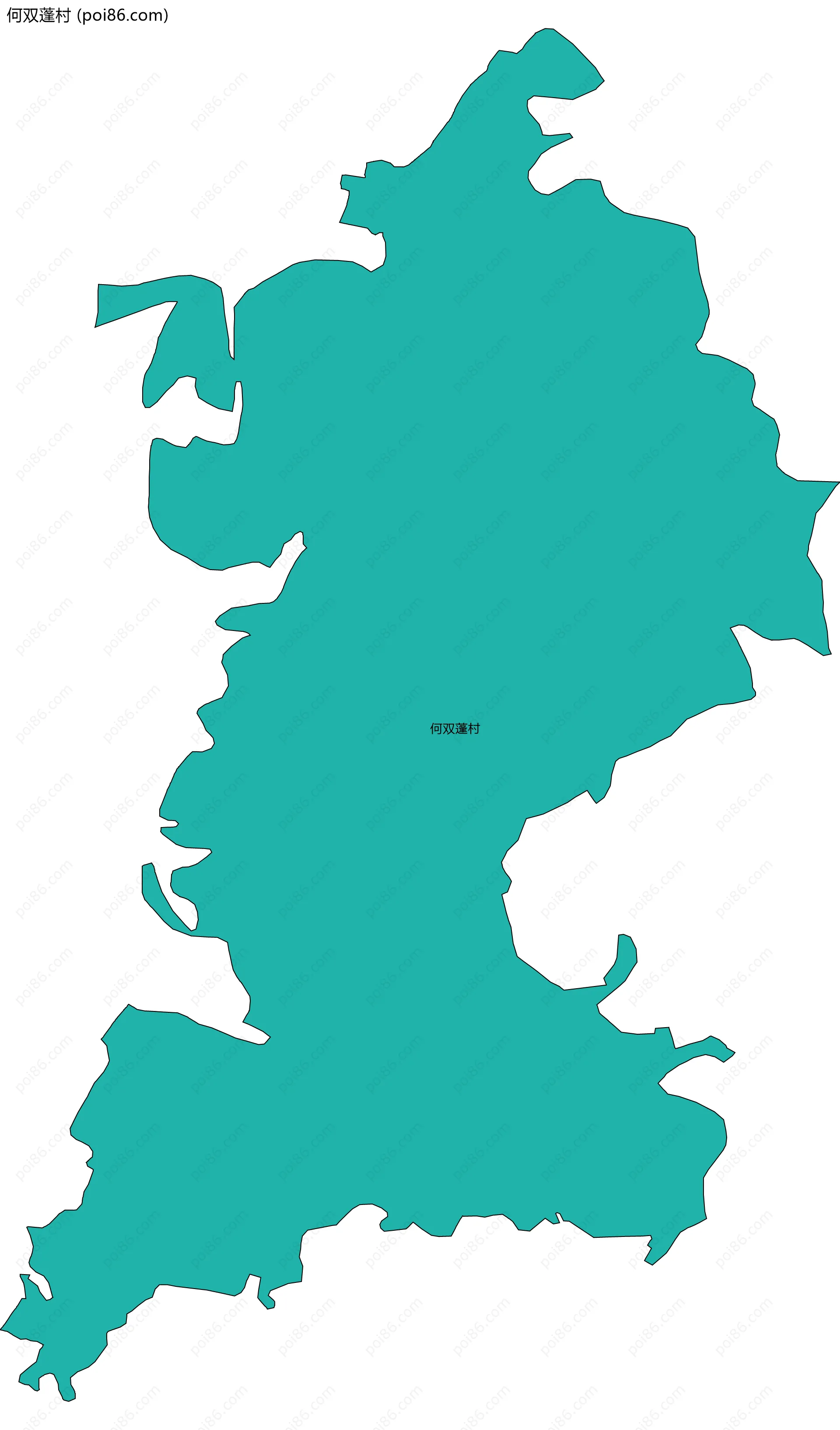 何双蓬村边界地图