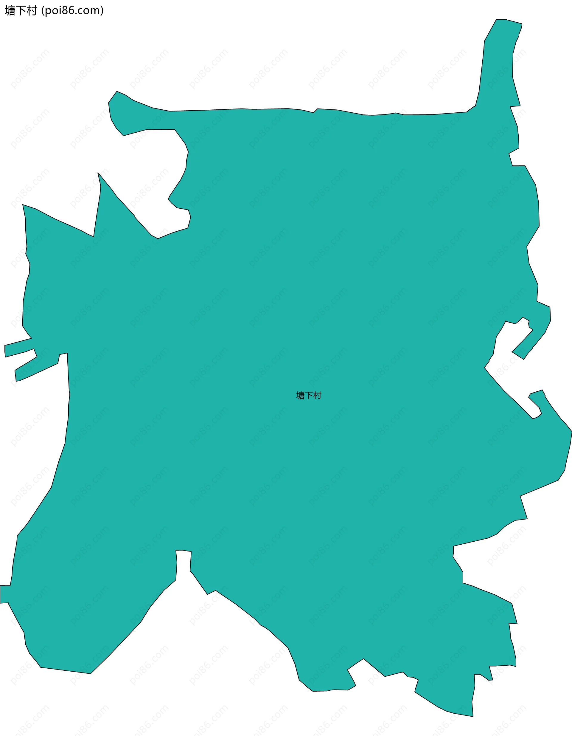 塘下村边界地图