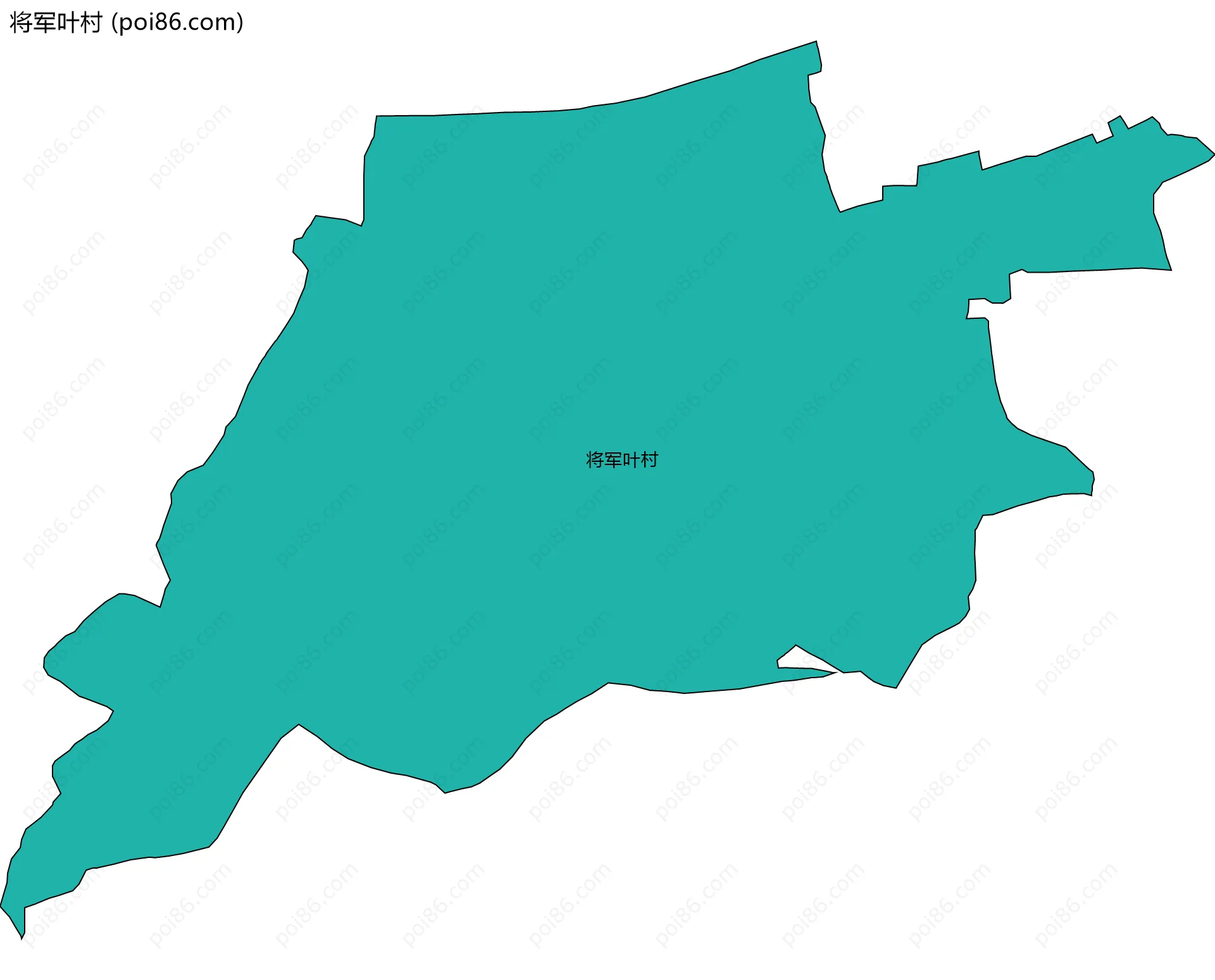 将军叶村边界地图