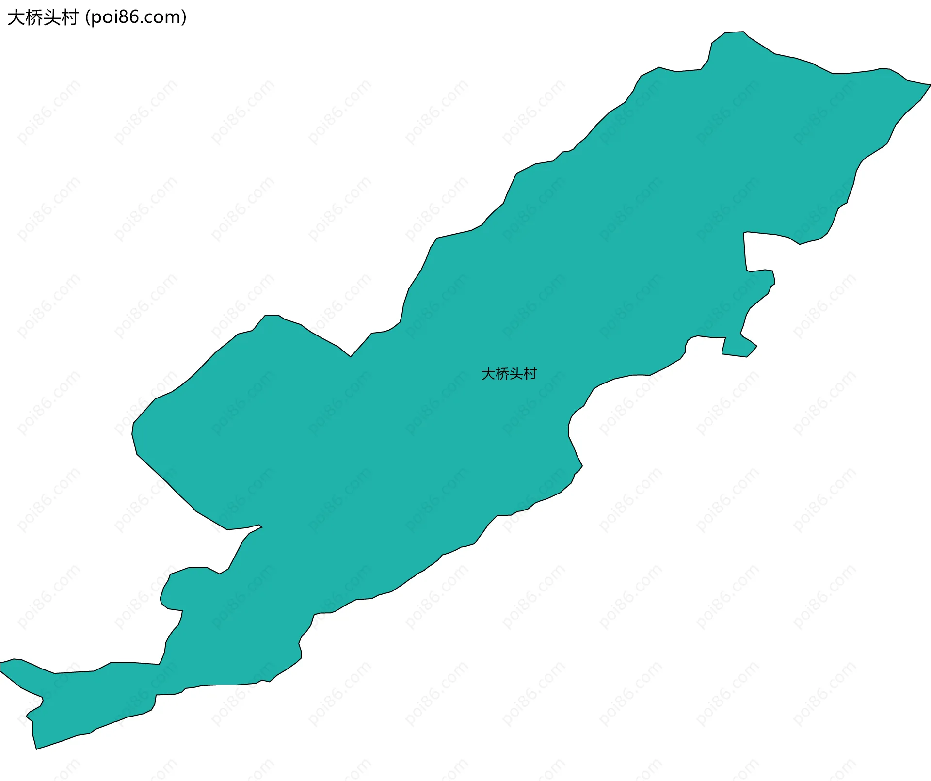 大桥头村边界地图