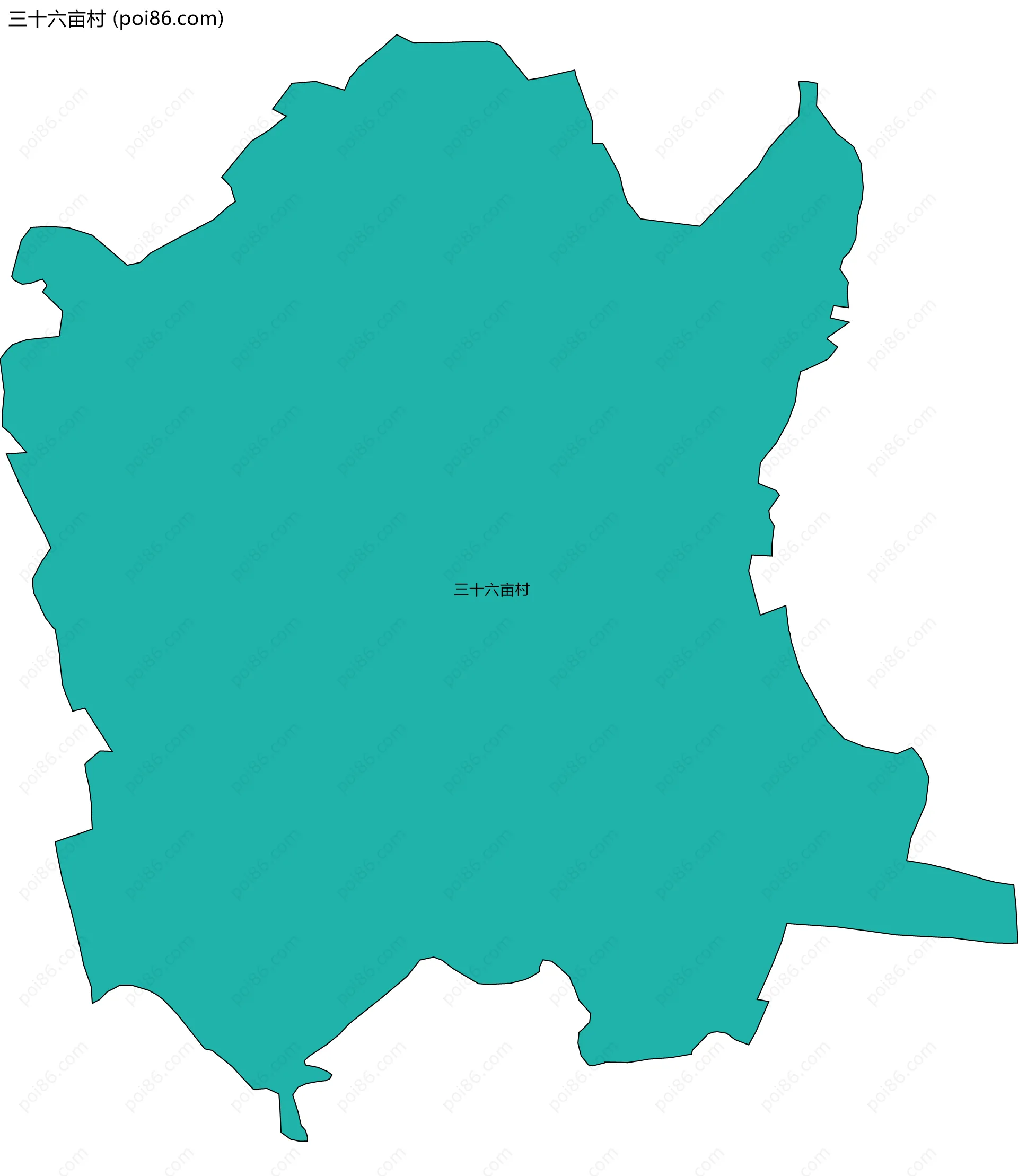 三十六亩村边界地图