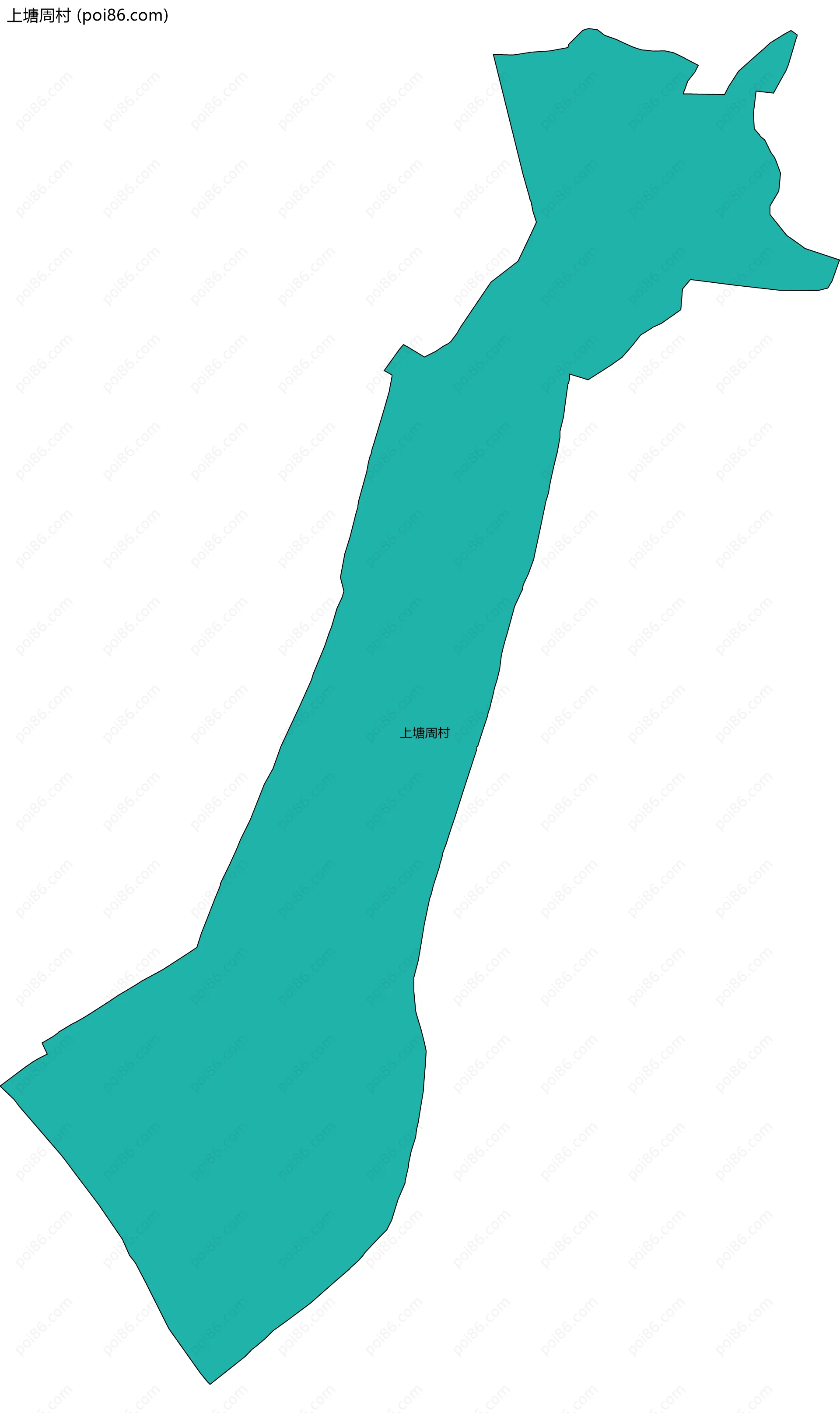 上塘周村边界地图