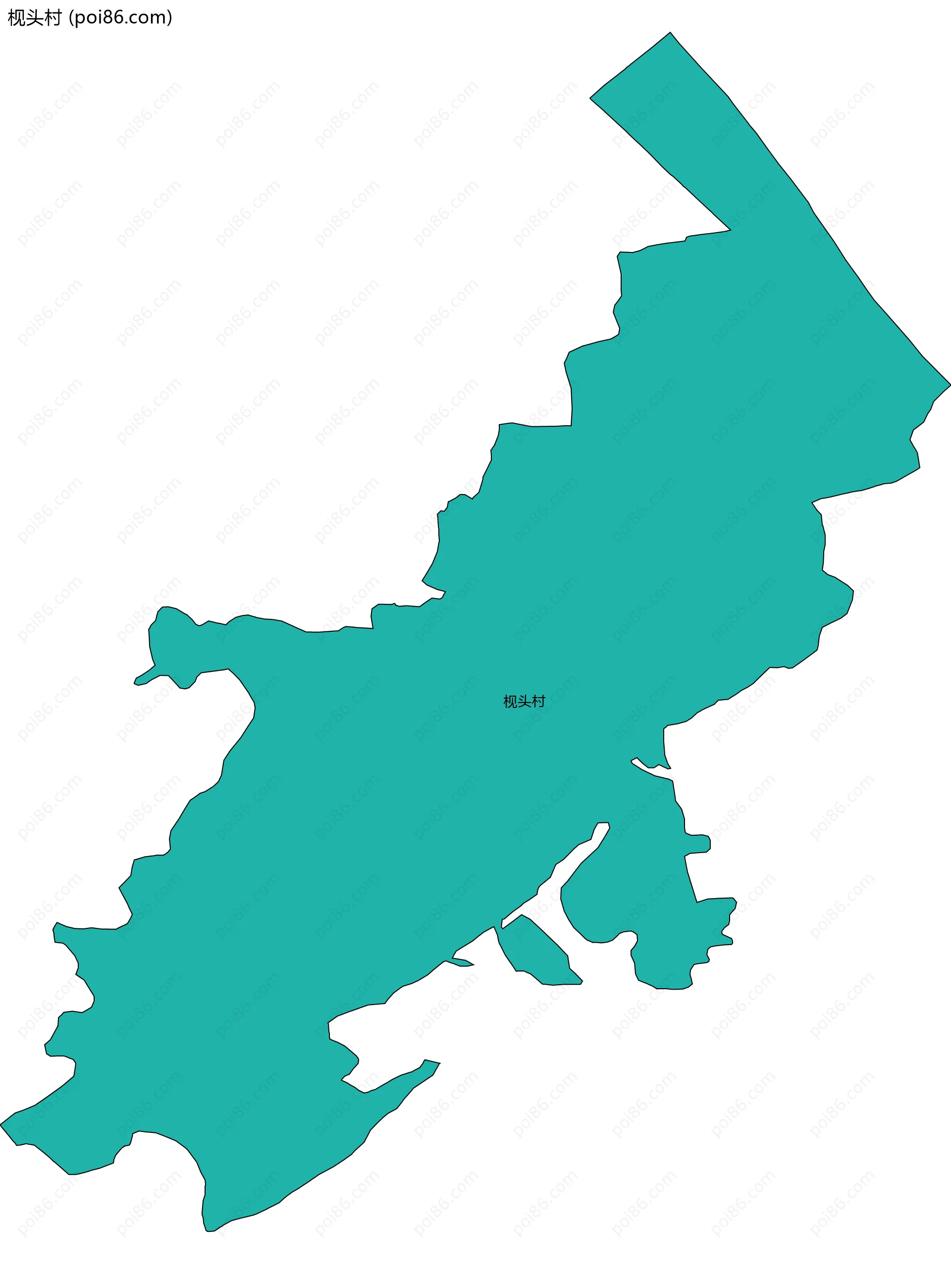 枧头村边界地图