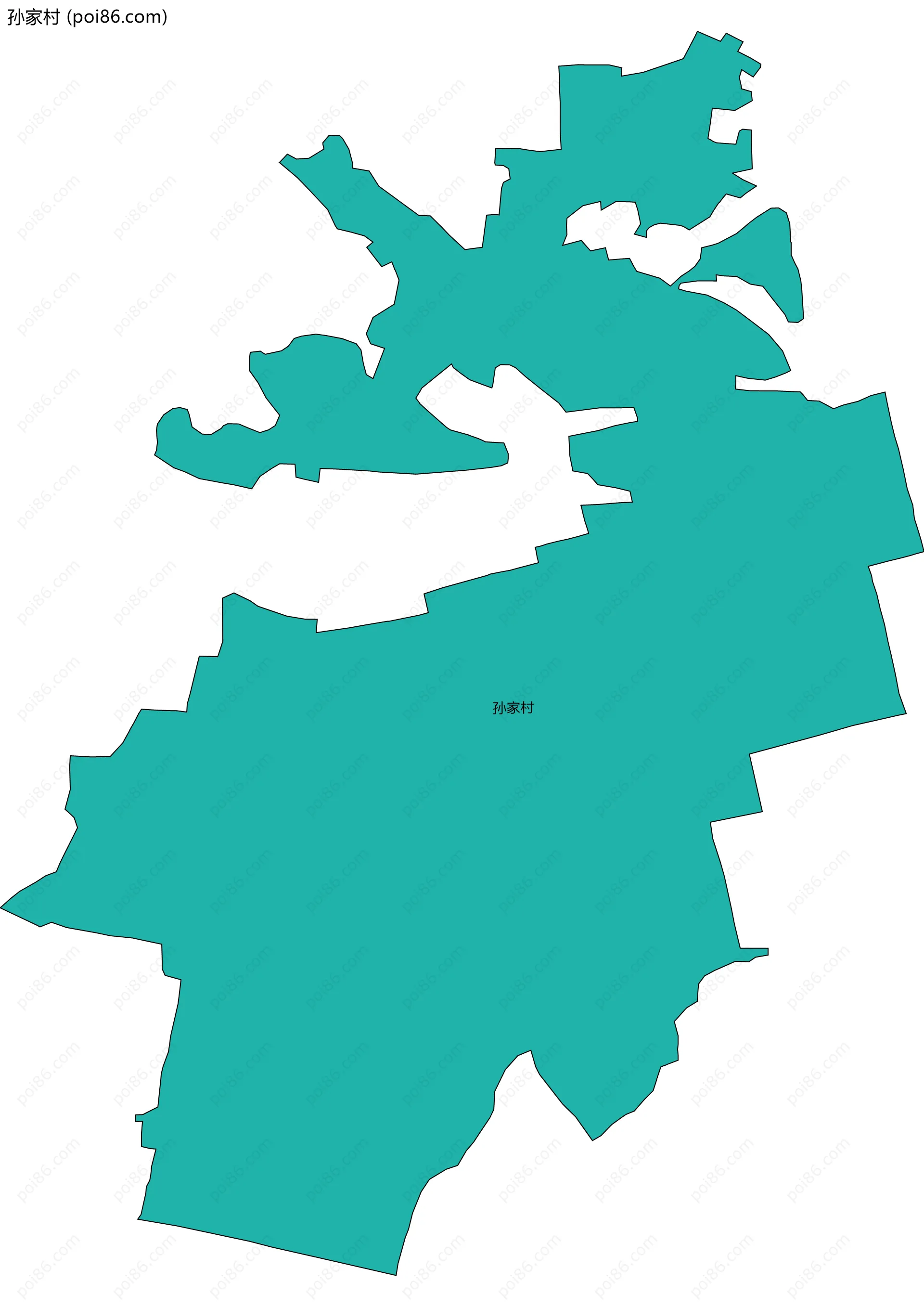 孙家村边界地图