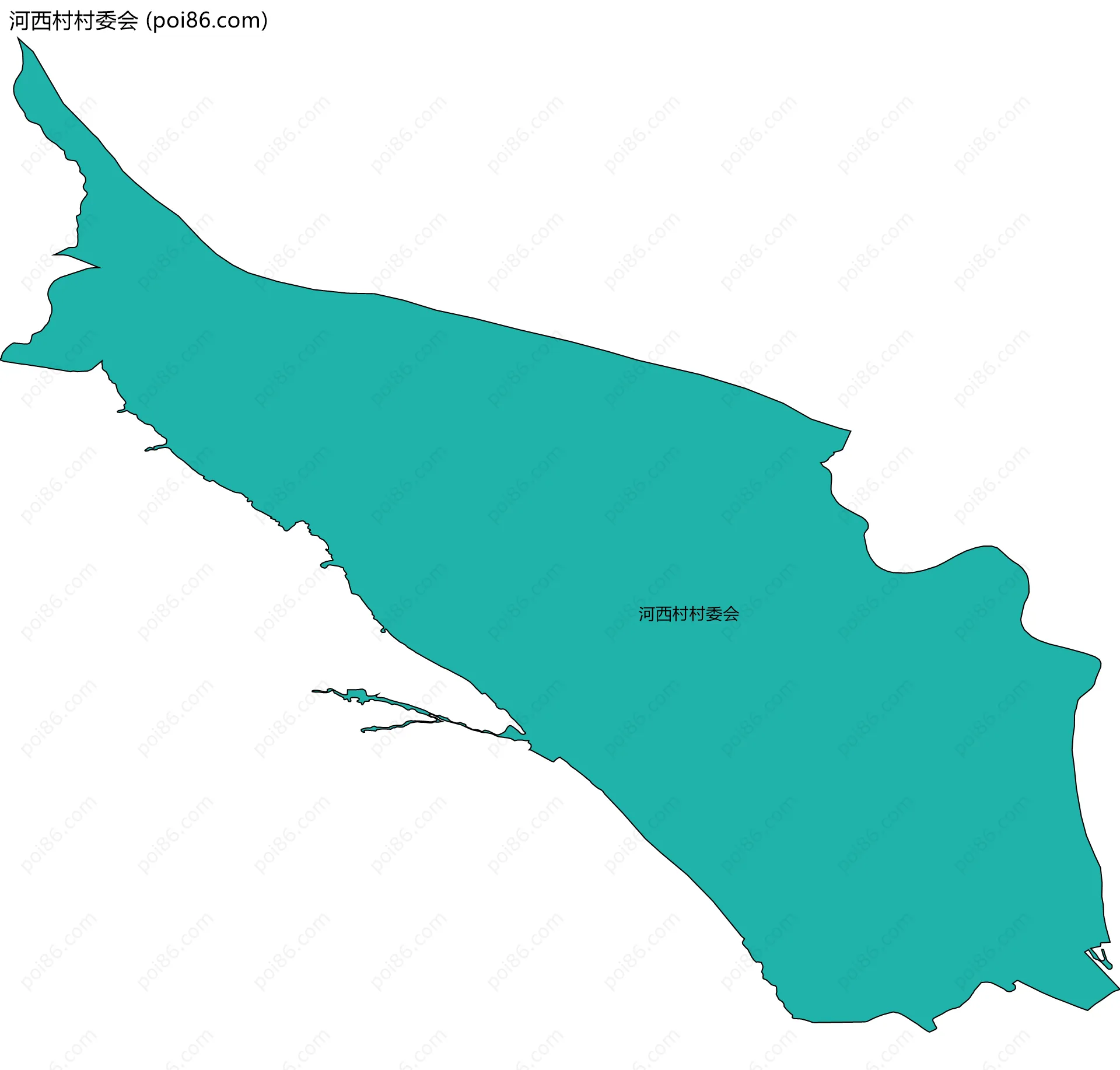 河西村村委会边界地图