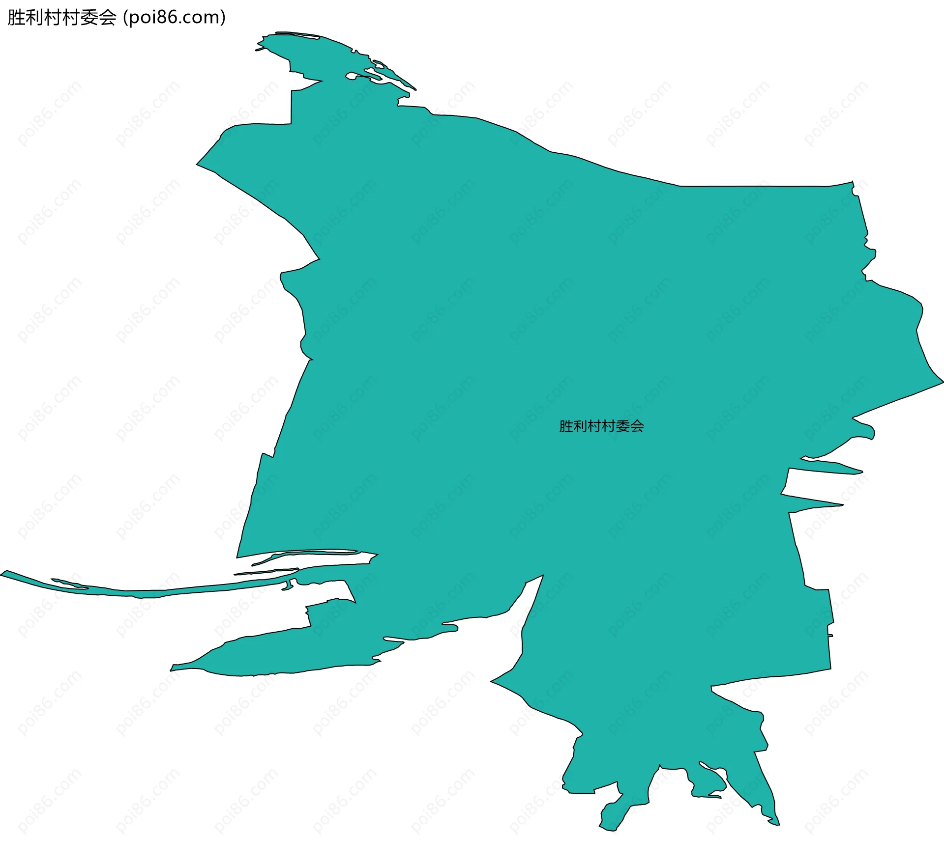 胜利村村委会边界地图