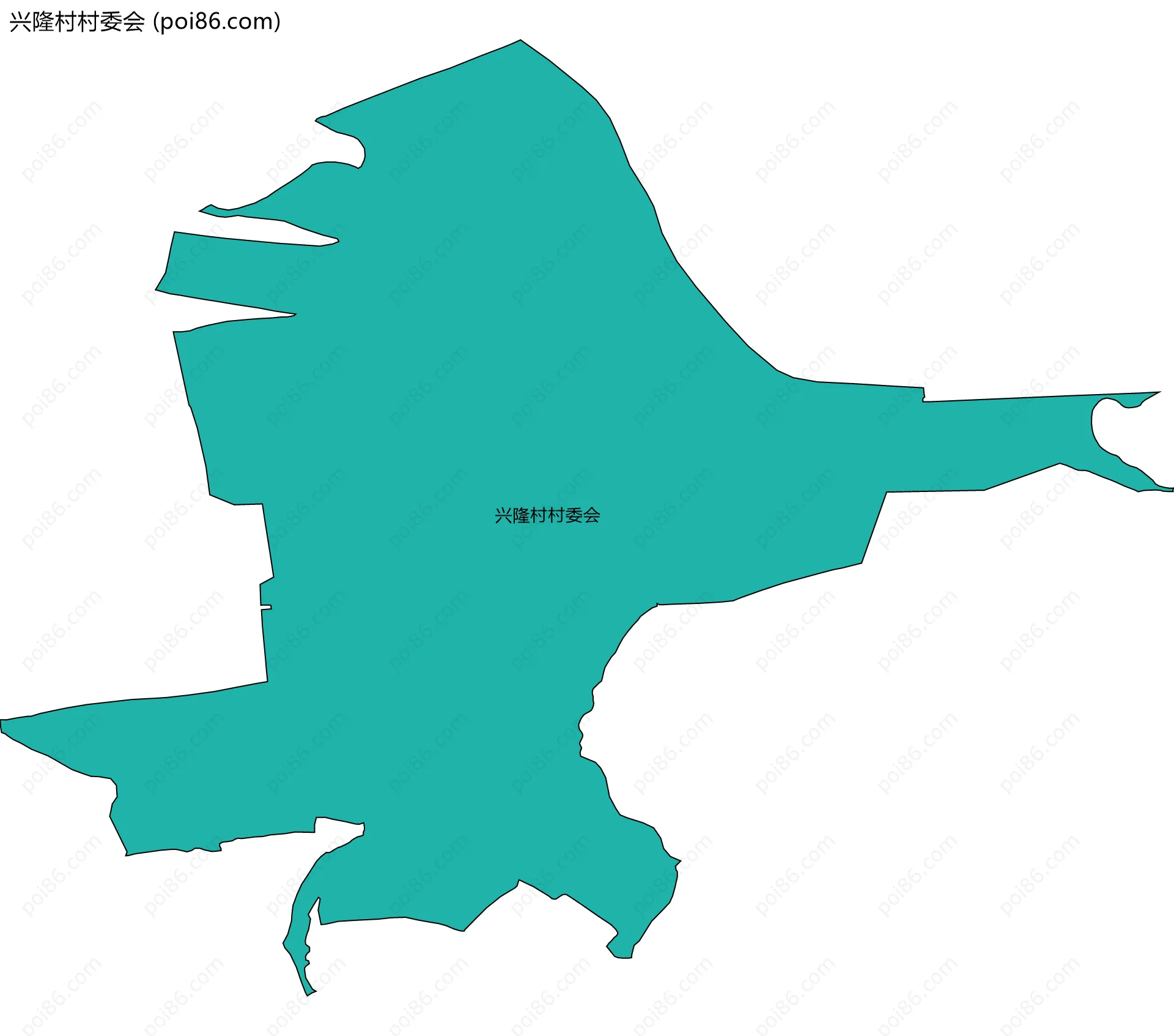 兴隆村村委会边界地图