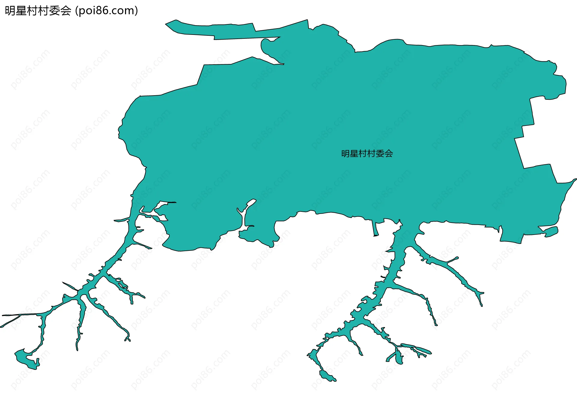 明星村村委会边界地图