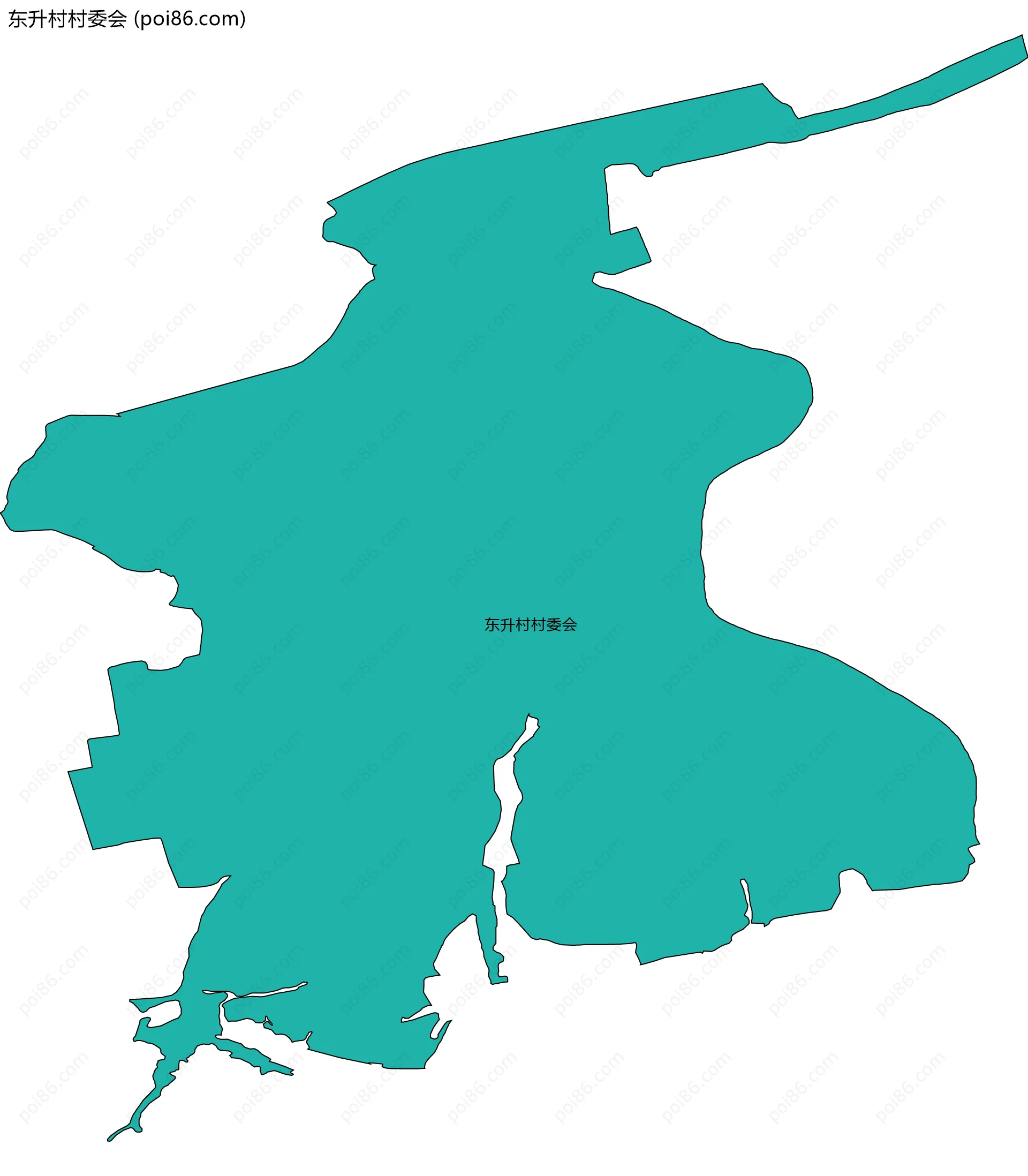 东升村村委会边界地图