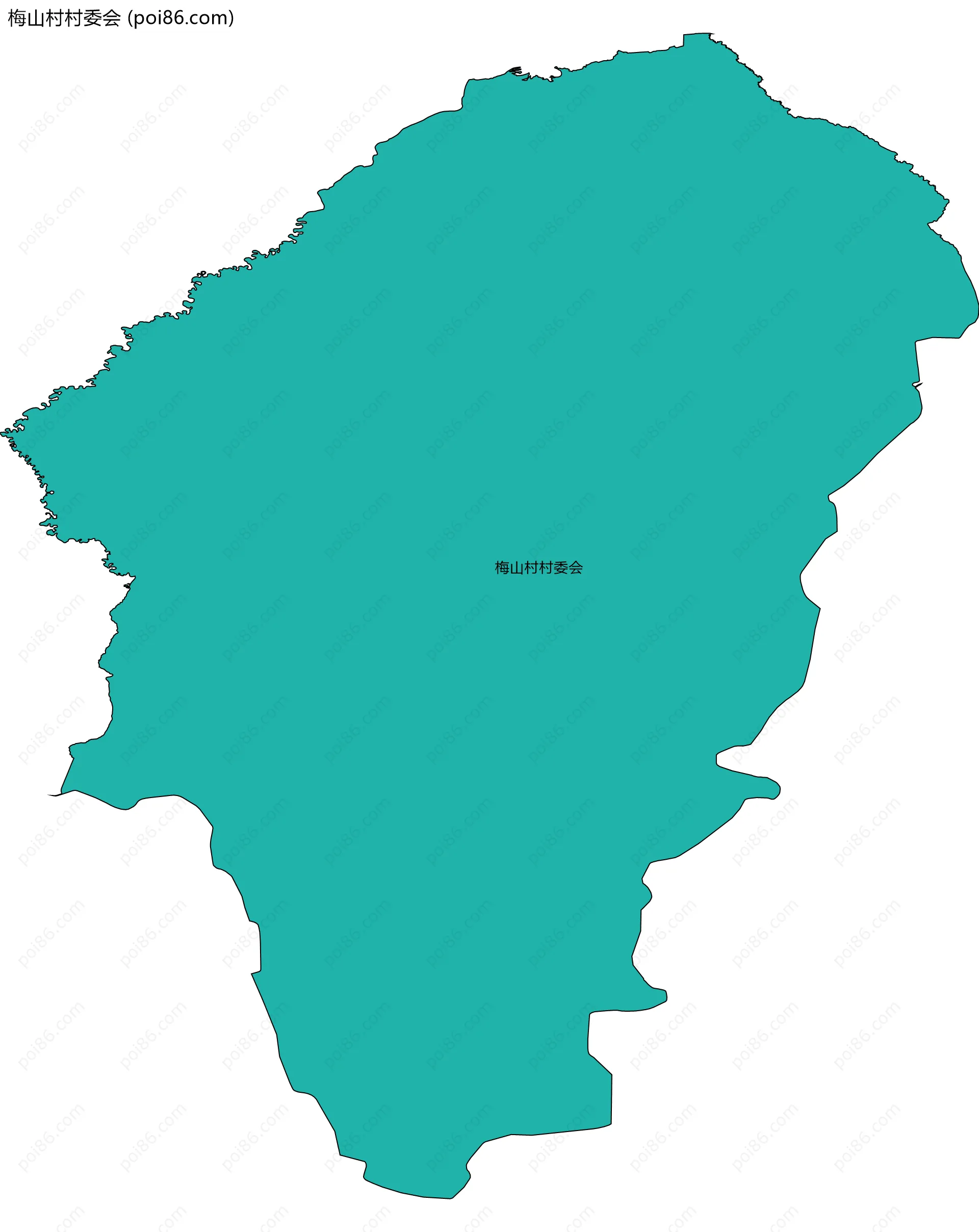 梅山村村委会边界地图