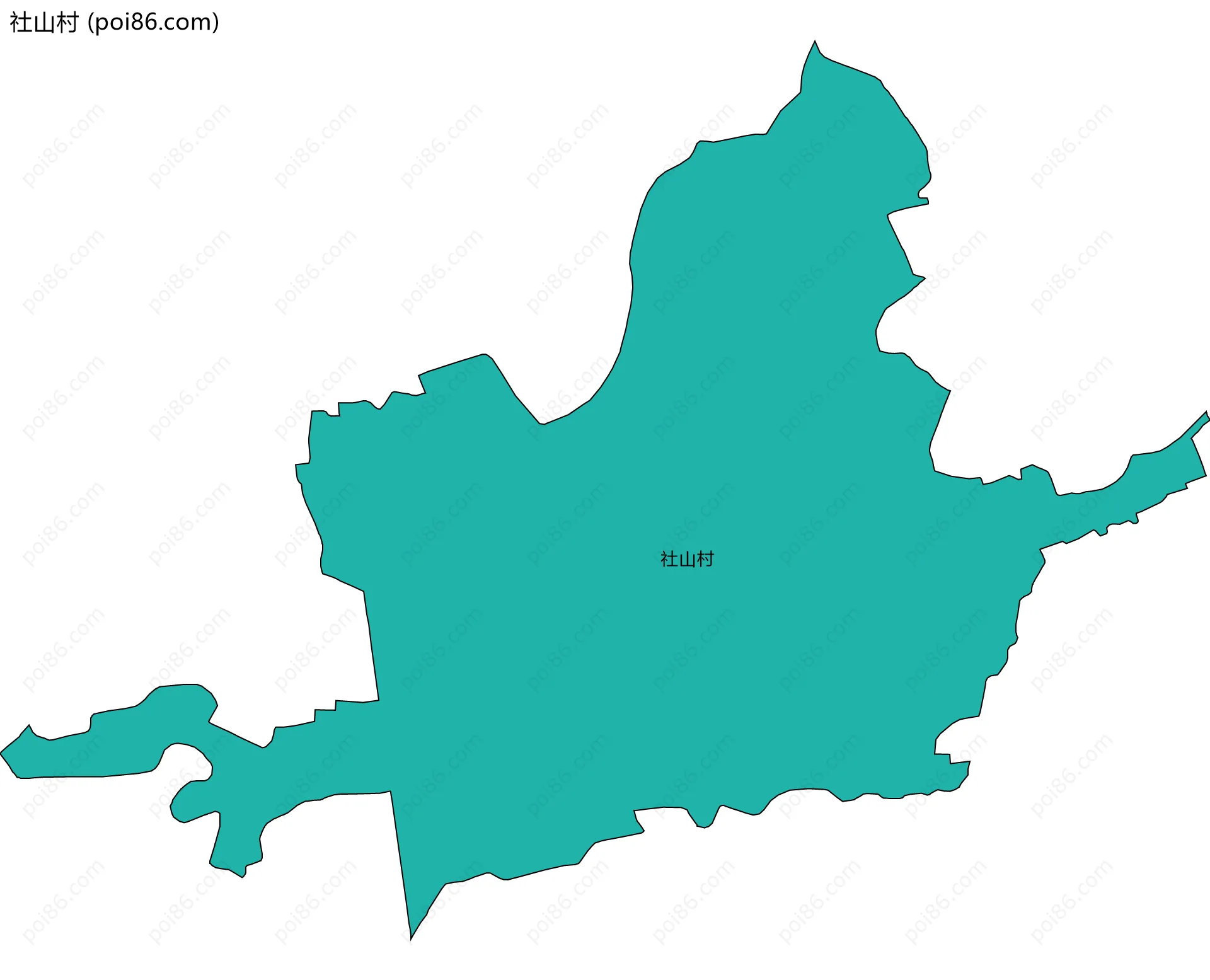 社山村边界地图