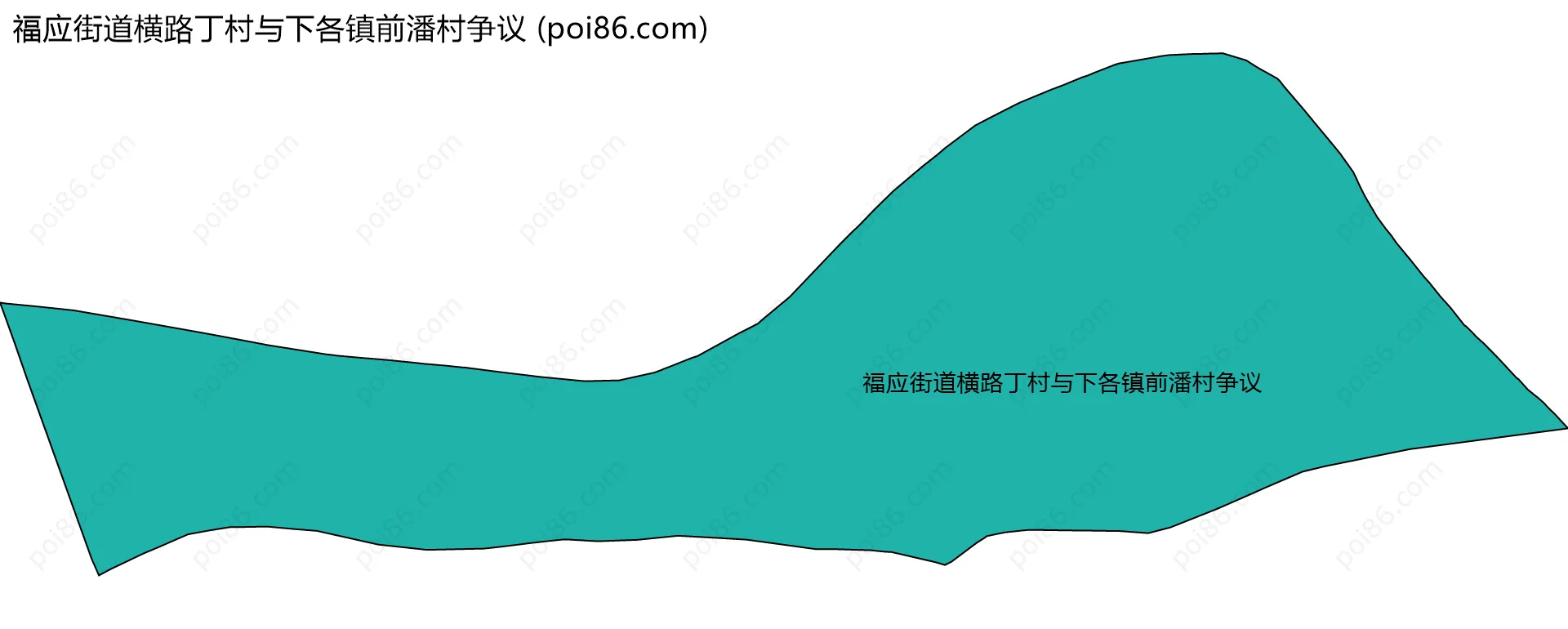 福应街道横路丁村与下各镇前潘村争议边界地图