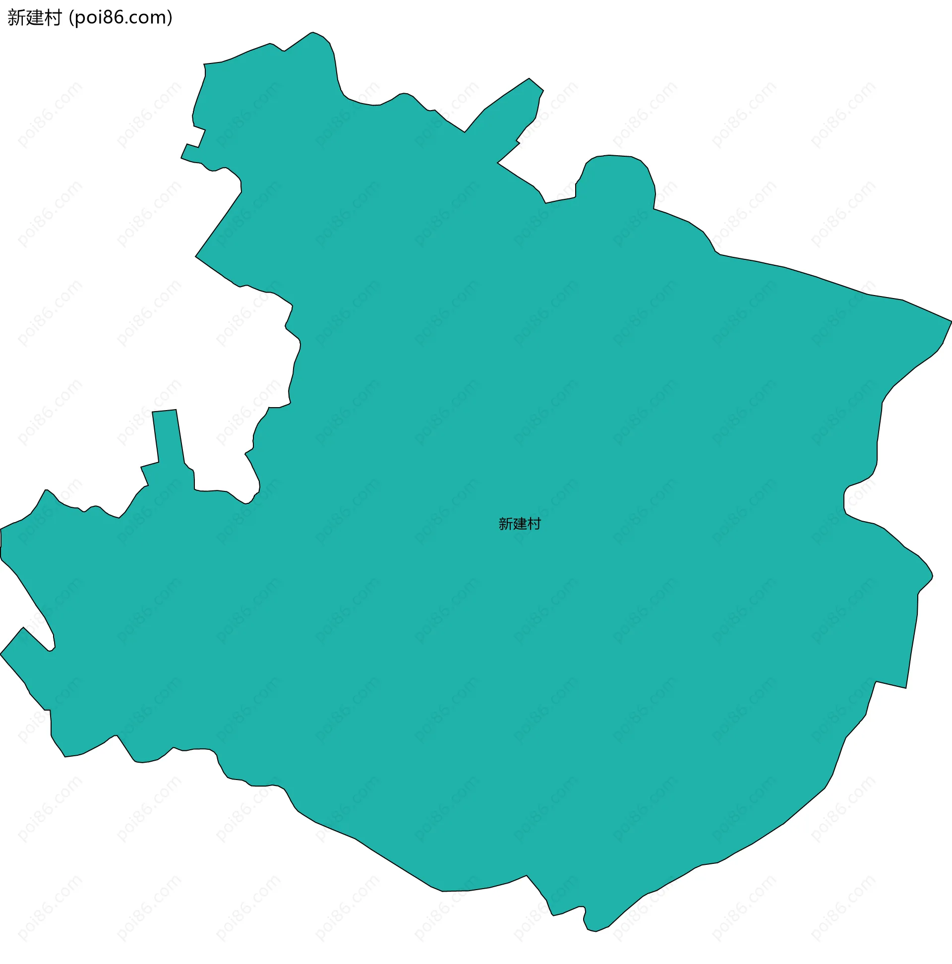 新建村边界地图