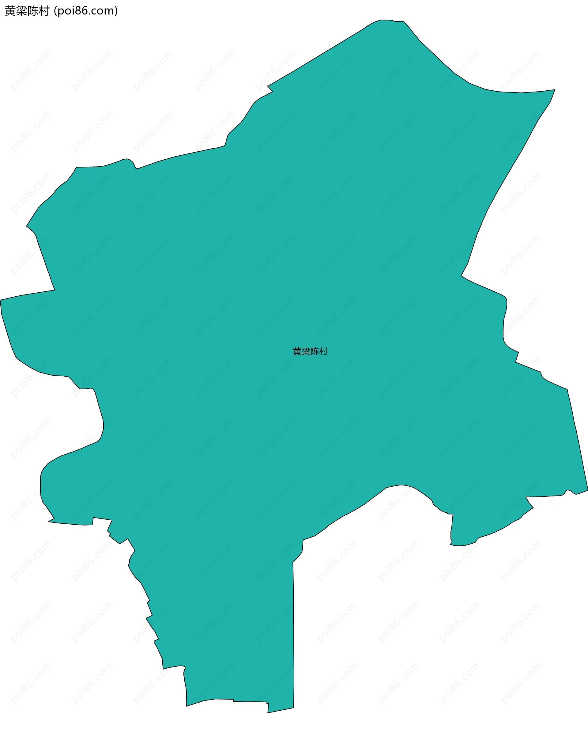 黄梁陈村边界地图