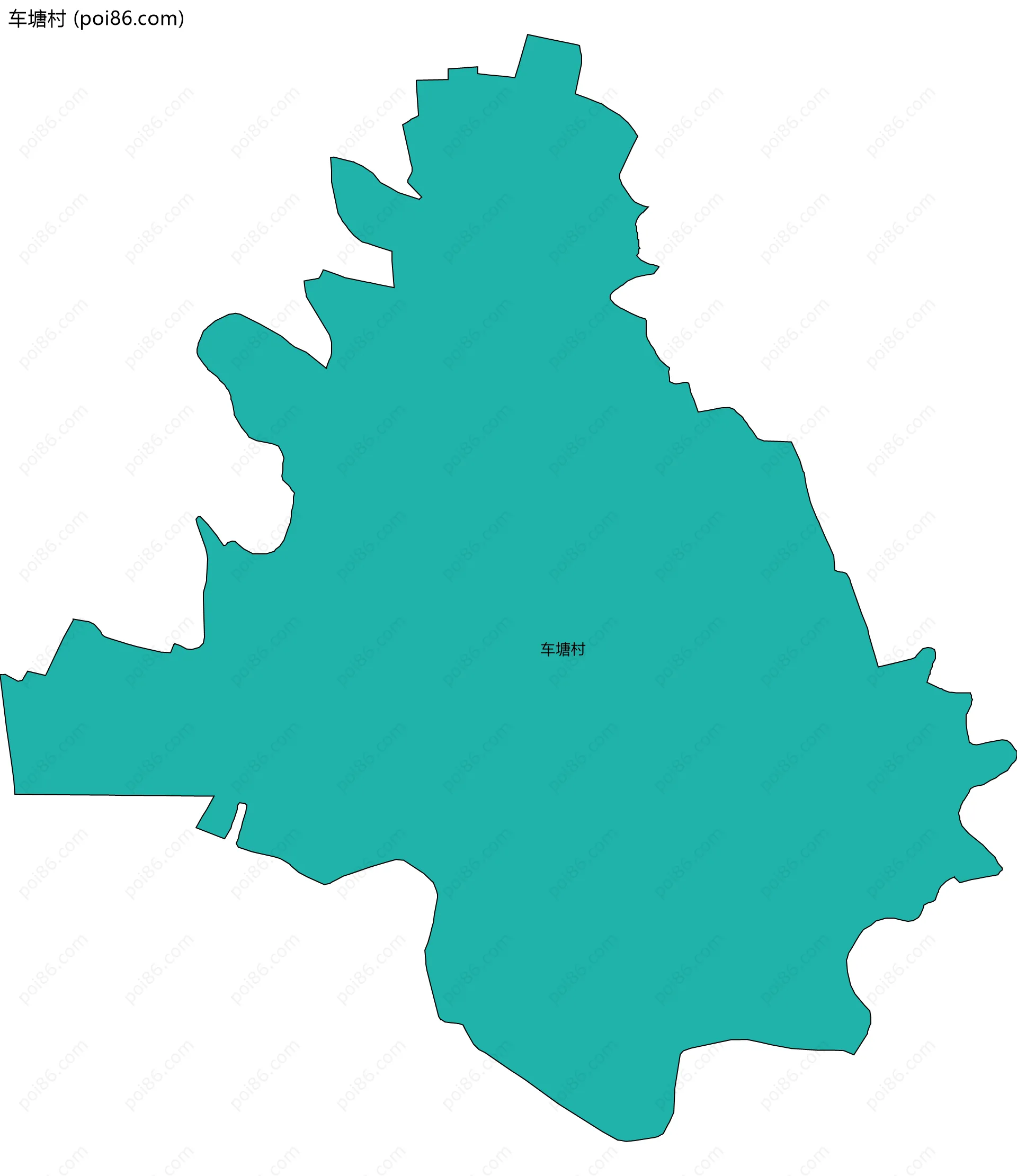 车塘村边界地图