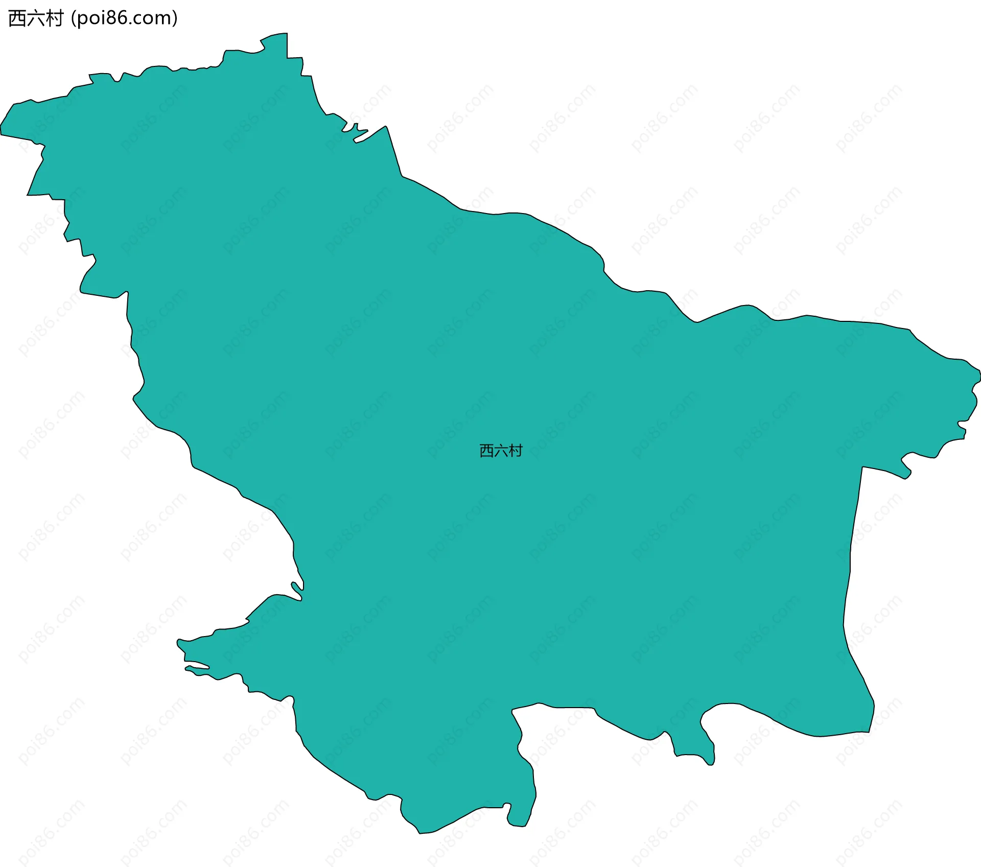 西六村边界地图