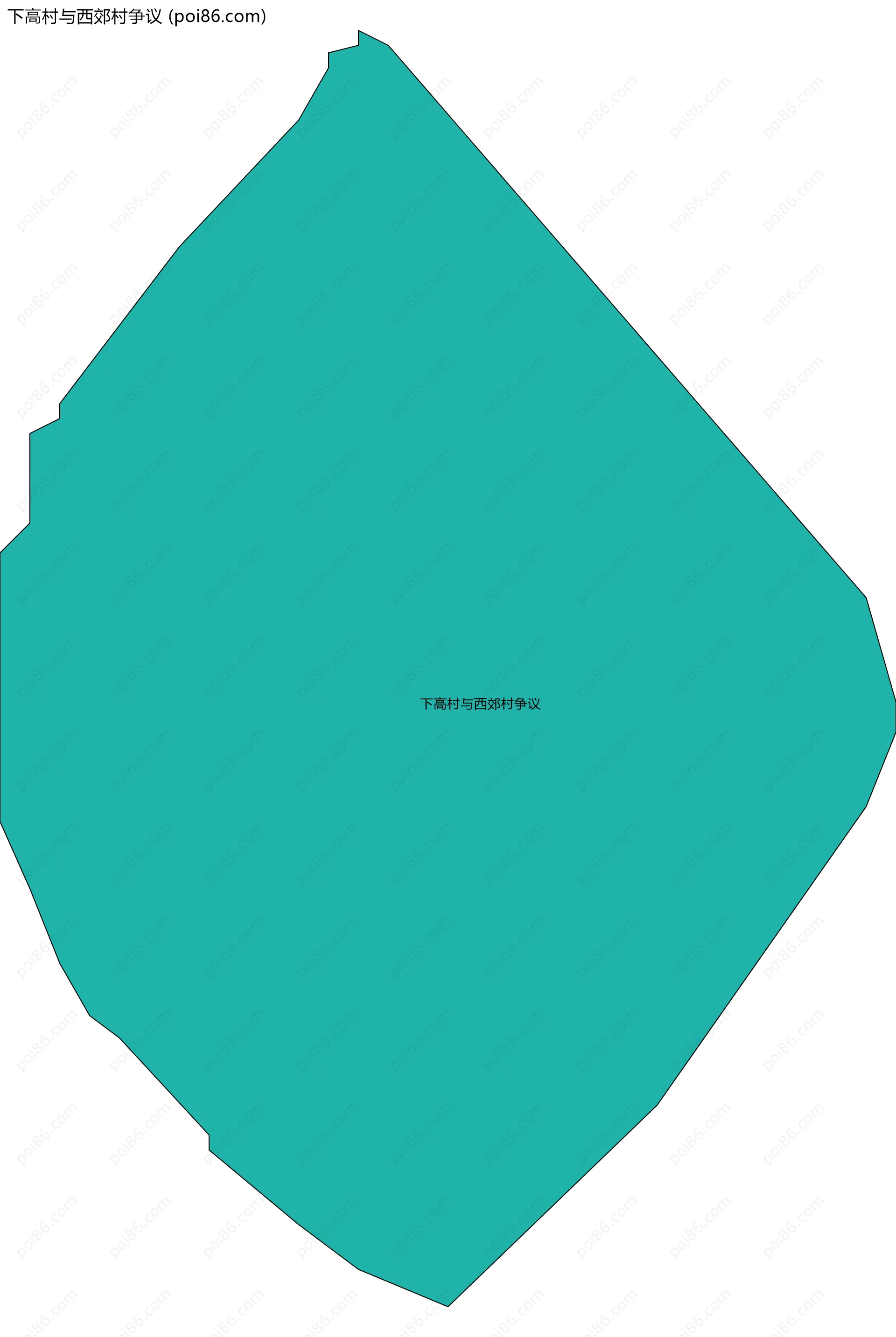 下高村与西郊村争议边界地图