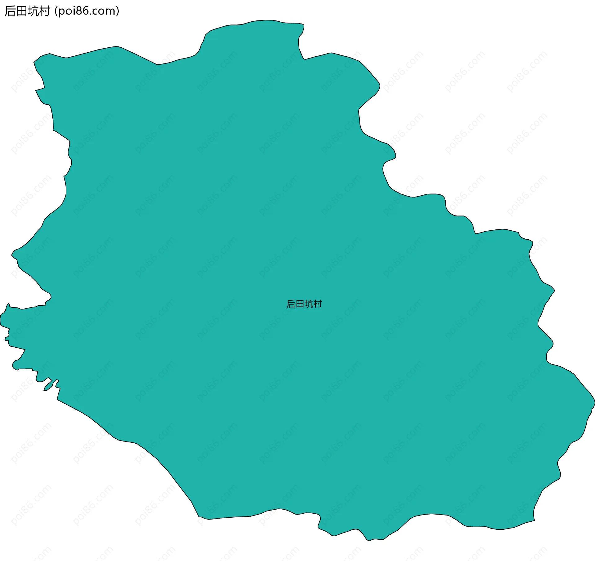 后田坑村边界地图