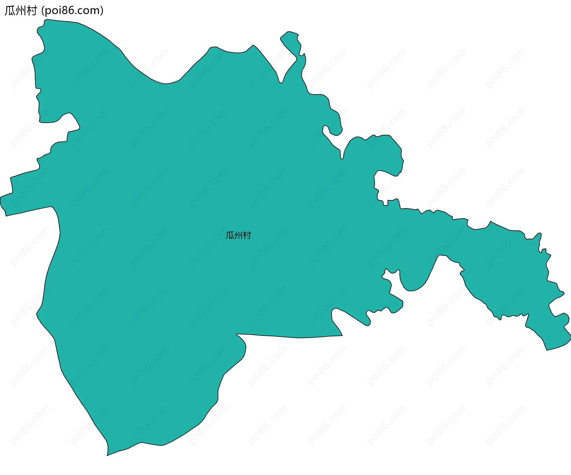 瓜州村边界地图